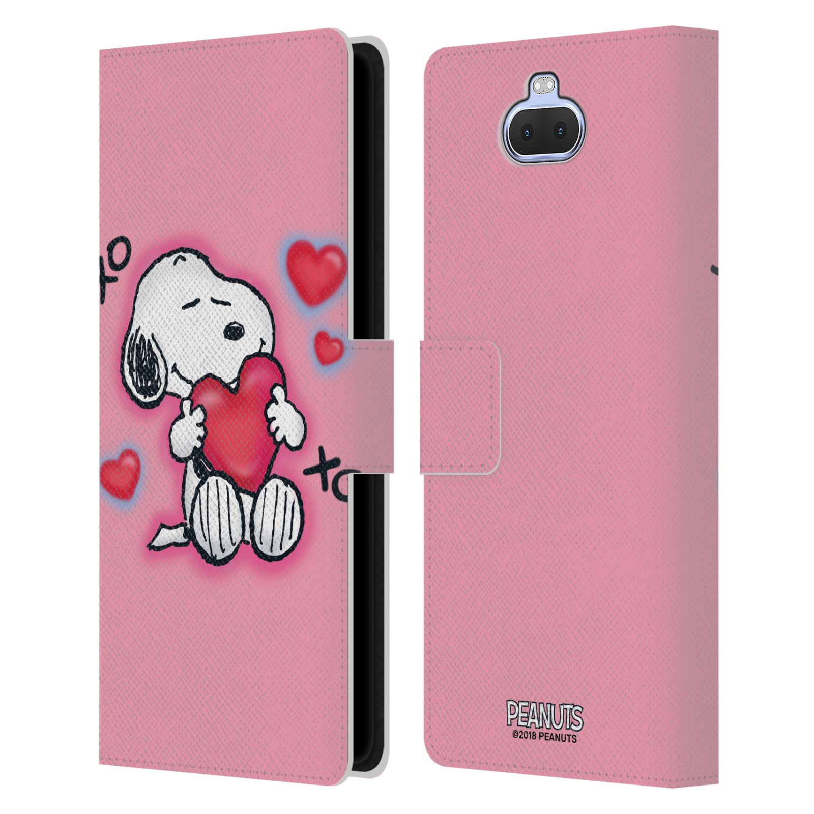 Pouzdro na mobil Sony Xperia 10 PLUS  - HEAD CASE - Peanuts - Snoopy a srdíčka
