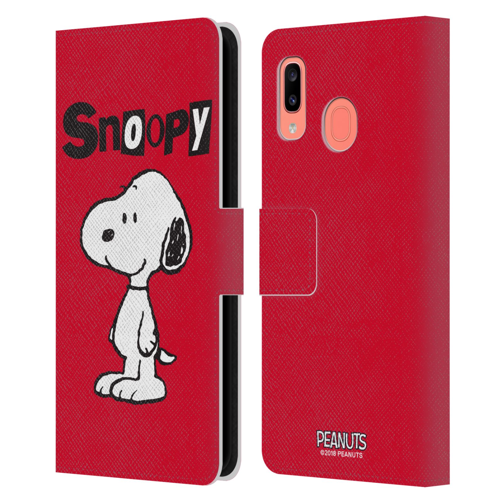 Pouzdro na mobil Samsung Galaxy A20 / Galaxy A30 - HEAD CASE - Peanuts - Snoopy červená