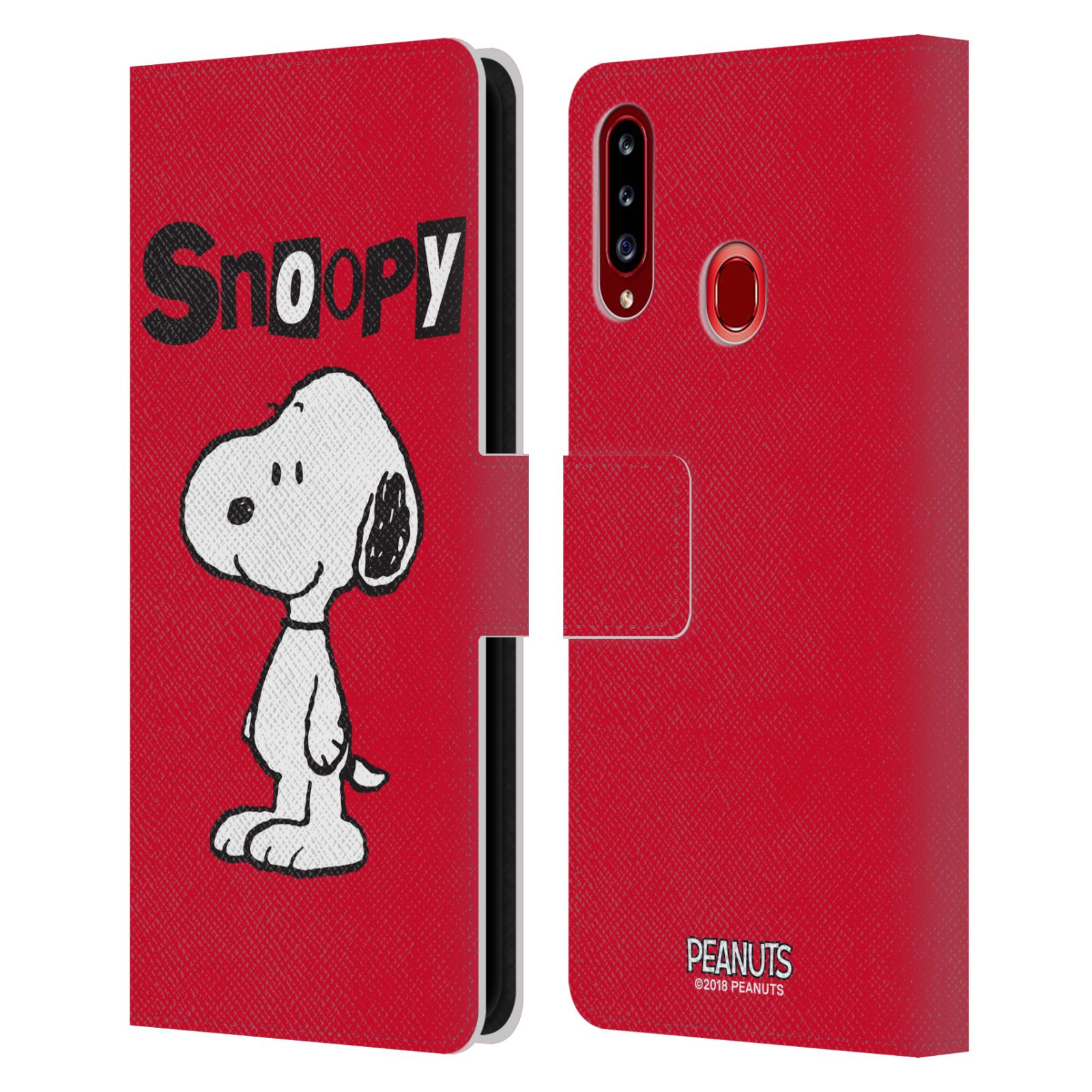 Pouzdro na mobil Samsung Galaxy A20S - HEAD CASE - Peanuts - Snoopy červená