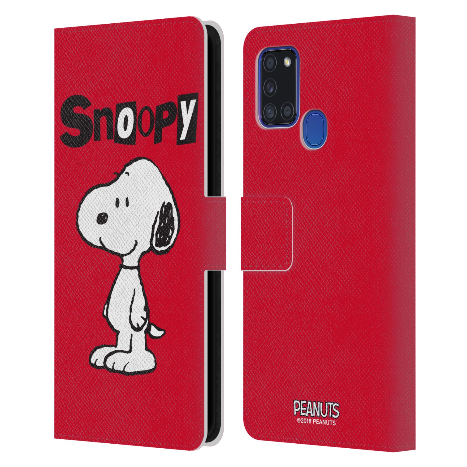 Pouzdro na mobil Samsung Galaxy A21S - HEAD CASE - Peanuts - Snoopy červená