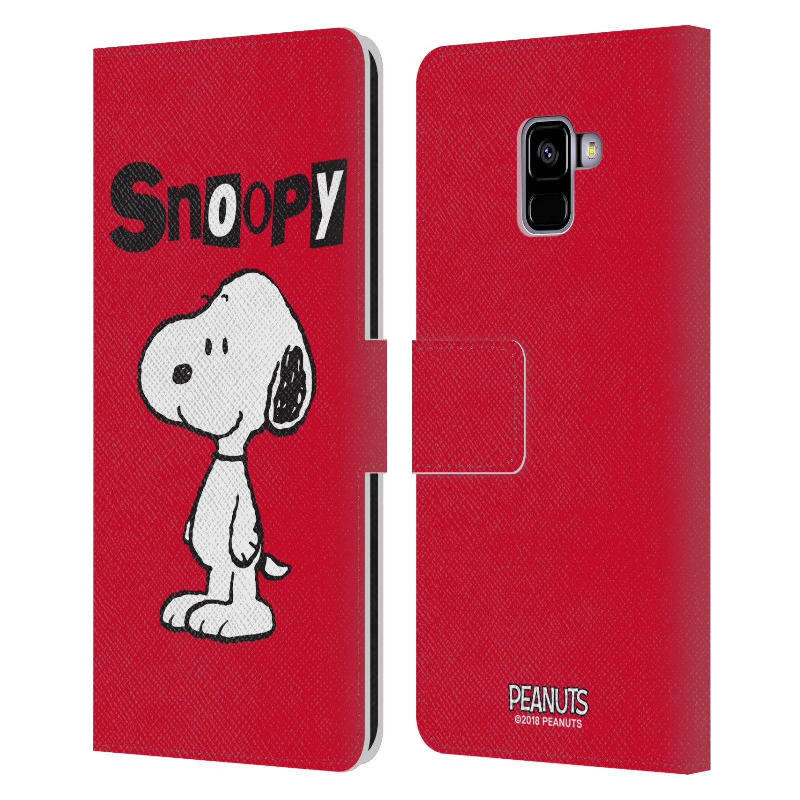 Pouzdro na mobil Samsung Galaxy A8+ 2018 - HEAD CASE - Peanuts - Snoopy červená