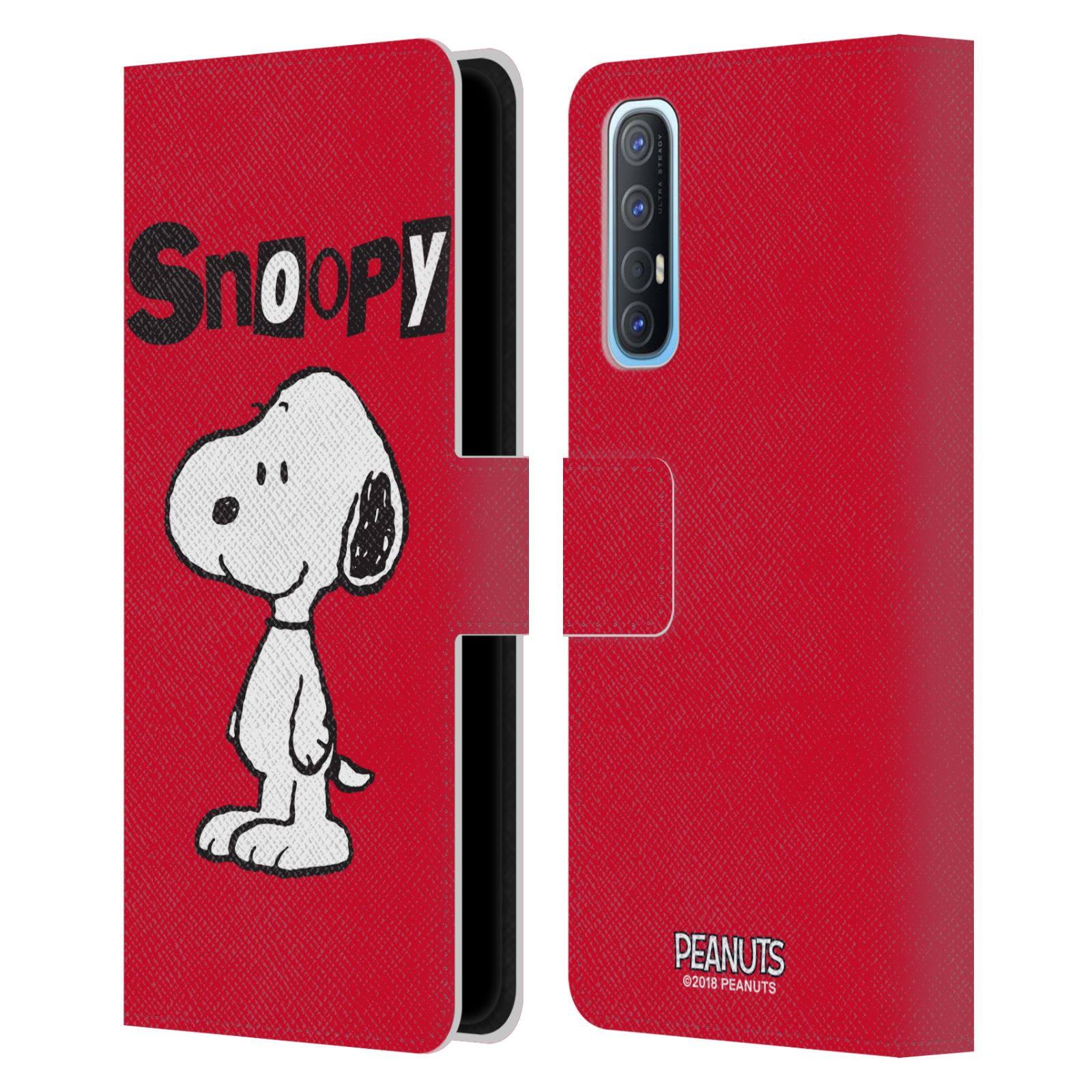 Pouzdro na mobil Oppo Find X2 NEO - HEAD CASE - Peanuts - Snoopy červená
