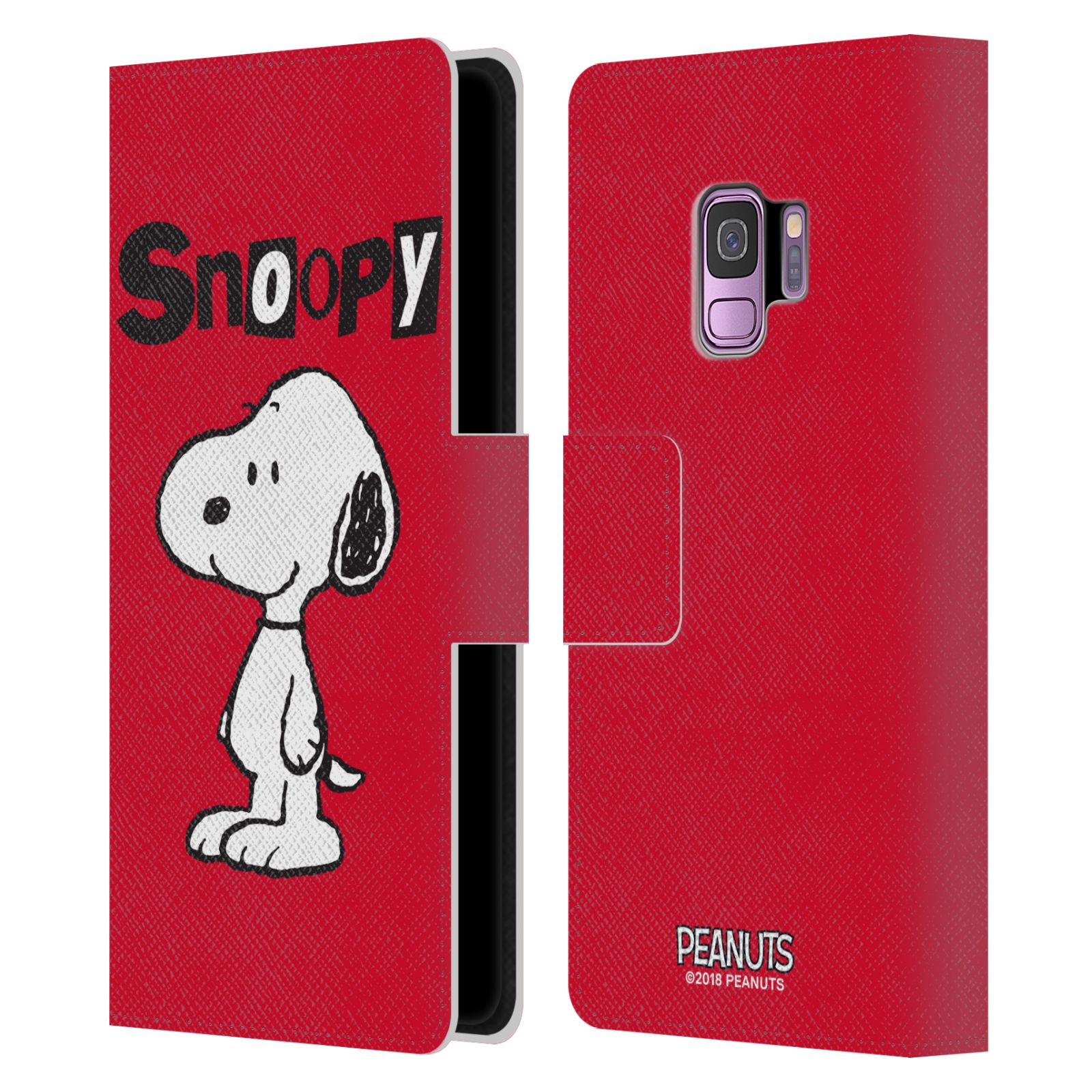 Pouzdro na mobil Samsung Galaxy S9 - HEAD CASE - Peanuts - Snoopy červená
