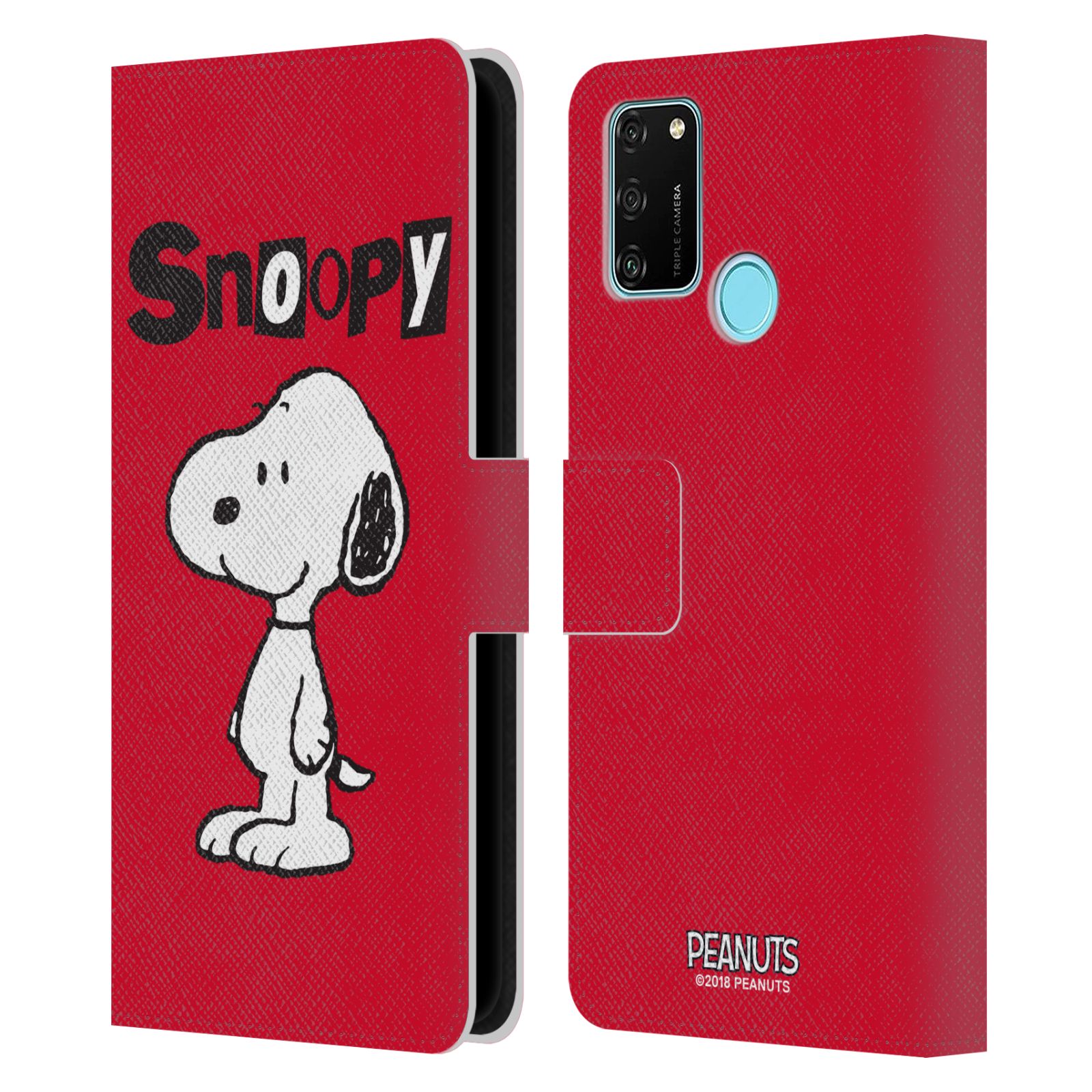 Pouzdro na mobil Honor 9A - HEAD CASE - Peanuts - Snoopy červená