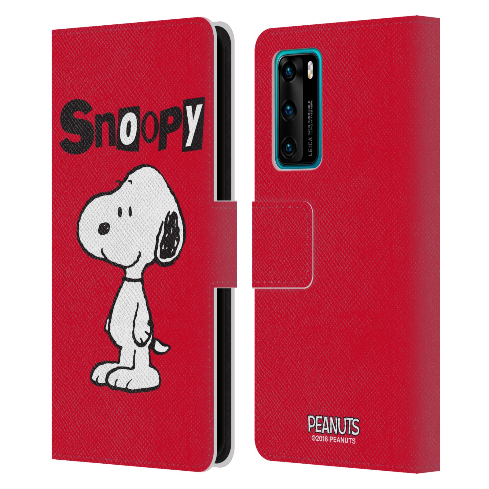 Pouzdro na mobil Huawei P40 - HEAD CASE - Peanuts - Snoopy červená