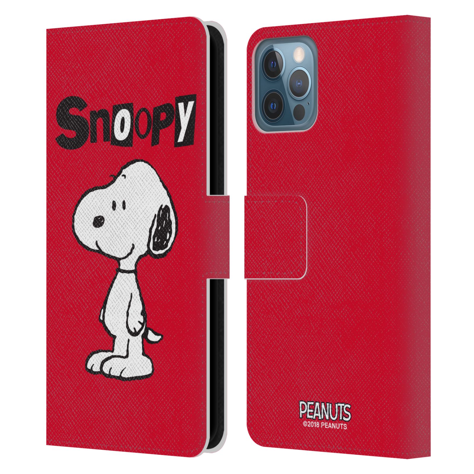Pouzdro na mobil Apple Iphone 12 / 12 Pro - HEAD CASE - Peanuts - Snoopy červená