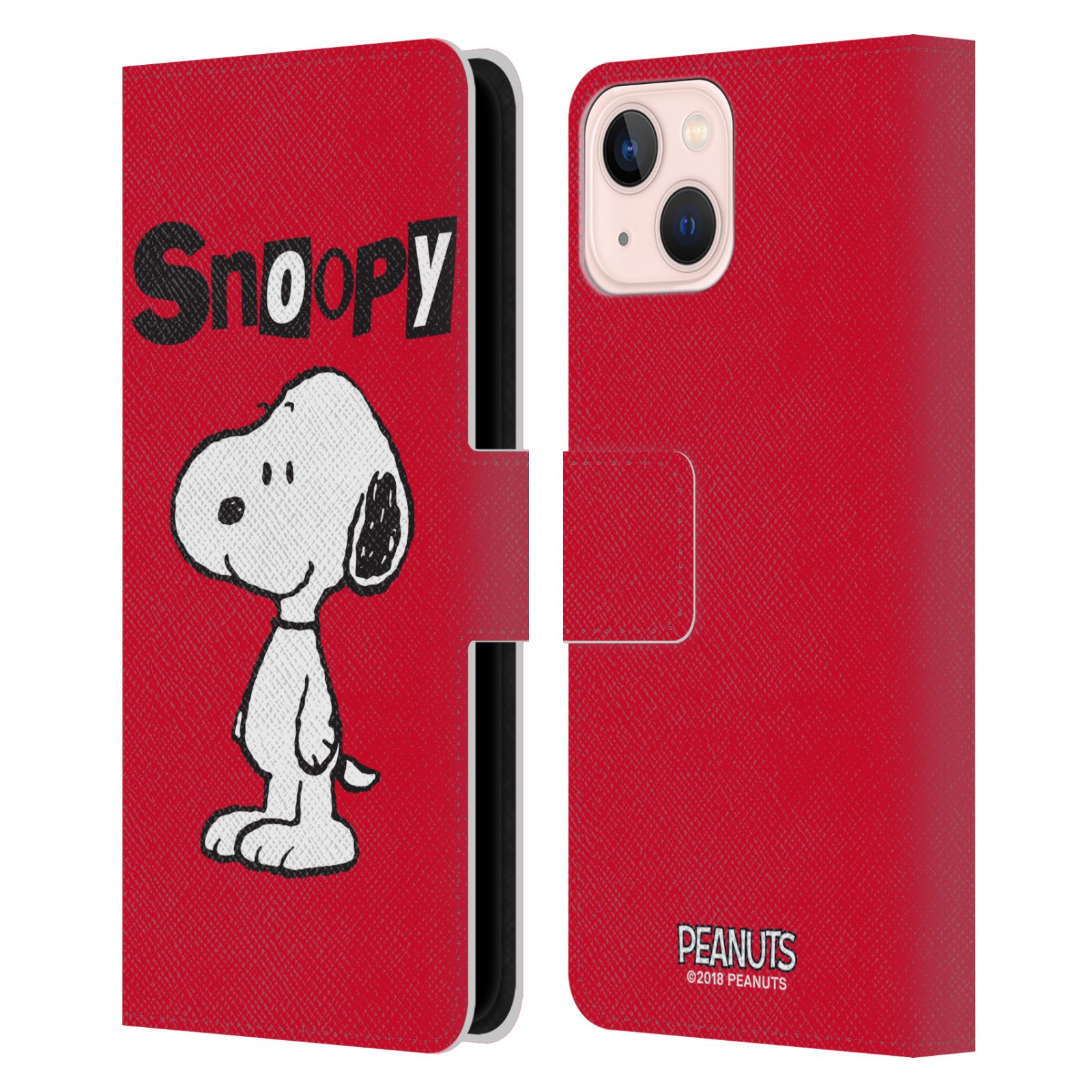 Pouzdro na mobil Apple Iphone 13 - HEAD CASE - Peanuts - Snoopy červená