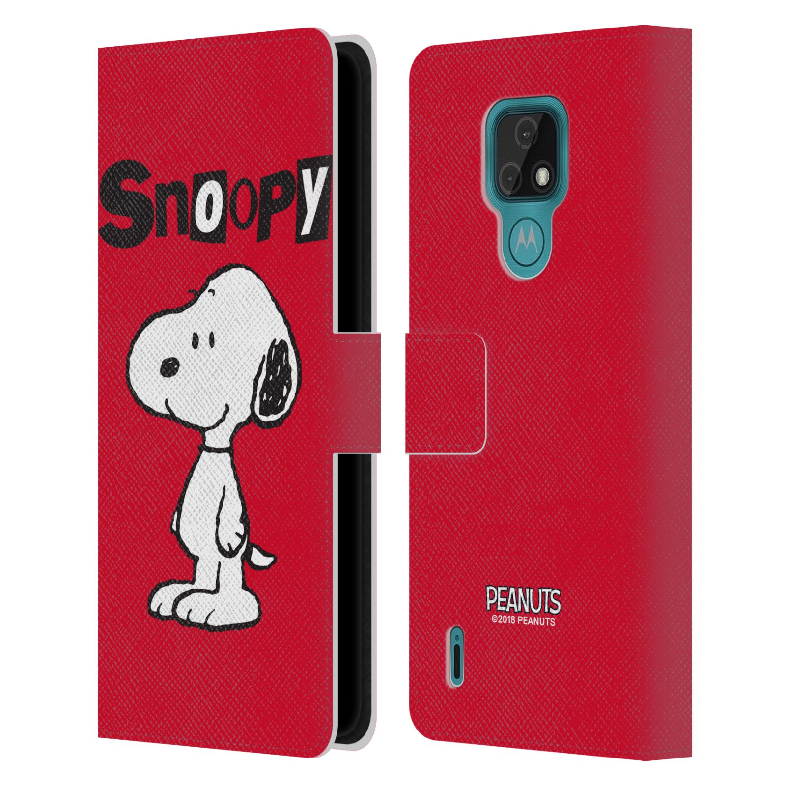 Pouzdro na mobil Motorola Moto E7 - HEAD CASE - Peanuts - Snoopy červená