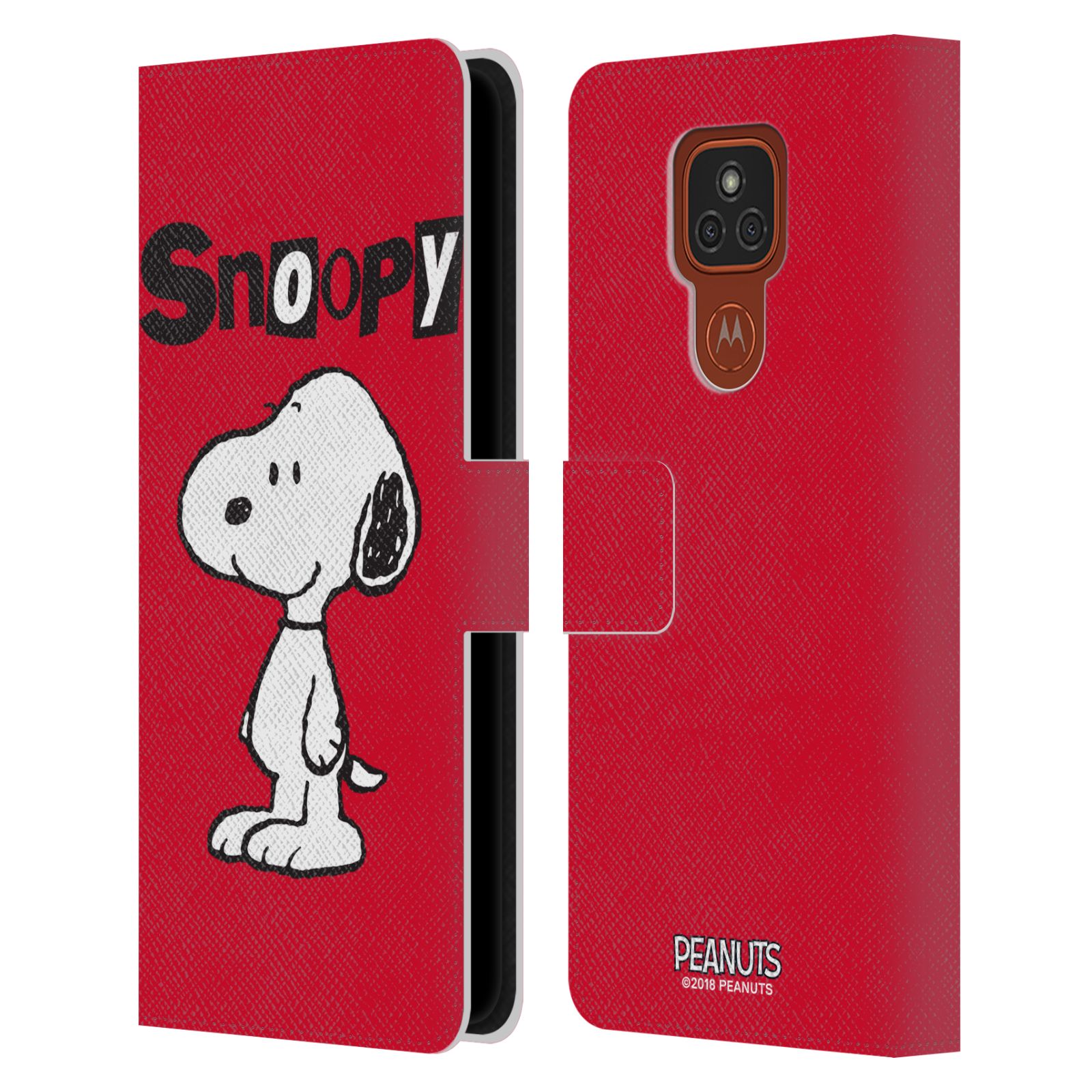Pouzdro na mobil Motorola Moto E7 Plus - HEAD CASE - Peanuts - Snoopy červená