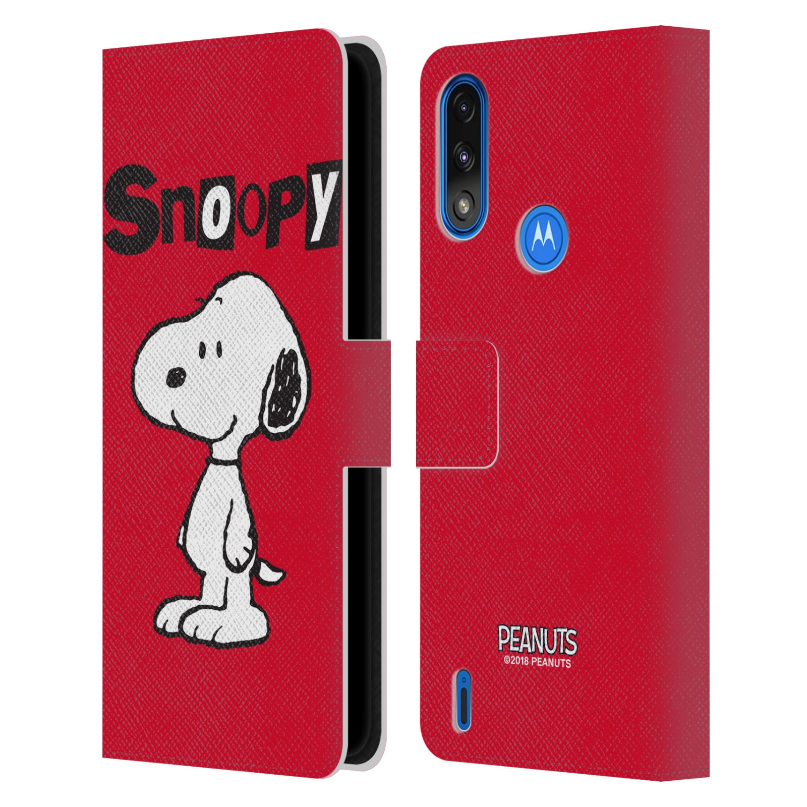 Pouzdro na mobil Motorola Moto E7 POWER - HEAD CASE - Peanuts - Snoopy červená