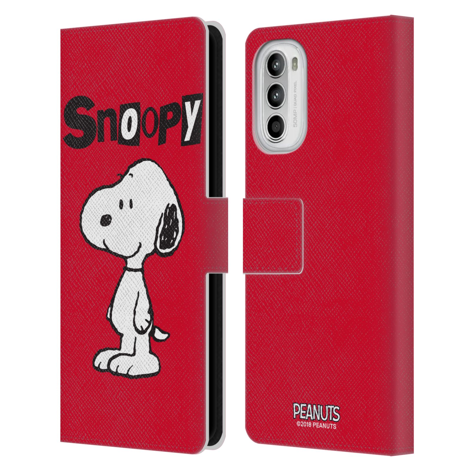 Pouzdro na mobil Motorola Moto G52 - HEAD CASE - Peanuts - Snoopy červená