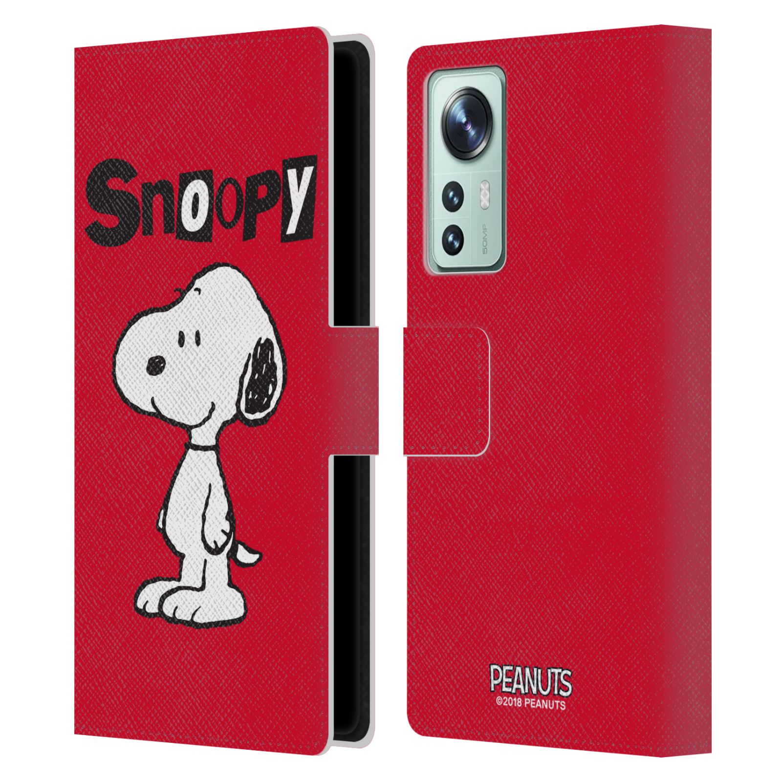 Pouzdro na mobil Xiaomi 12 - HEAD CASE - Peanuts - Snoopy červená
