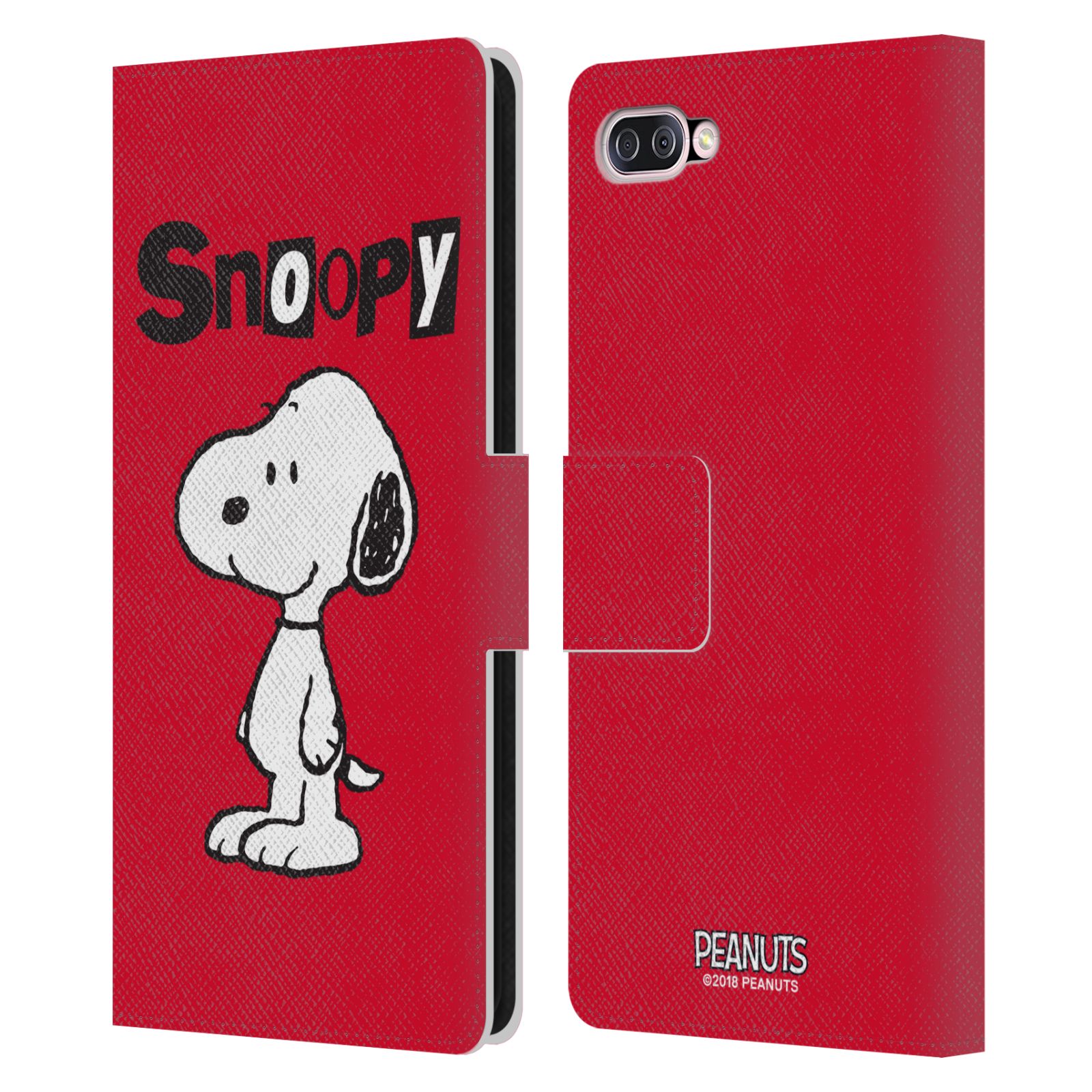 Pouzdro na mobil Asus Zenfone 4 Max (ZC554KL)  - HEAD CASE - Peanuts - Snoopy červená