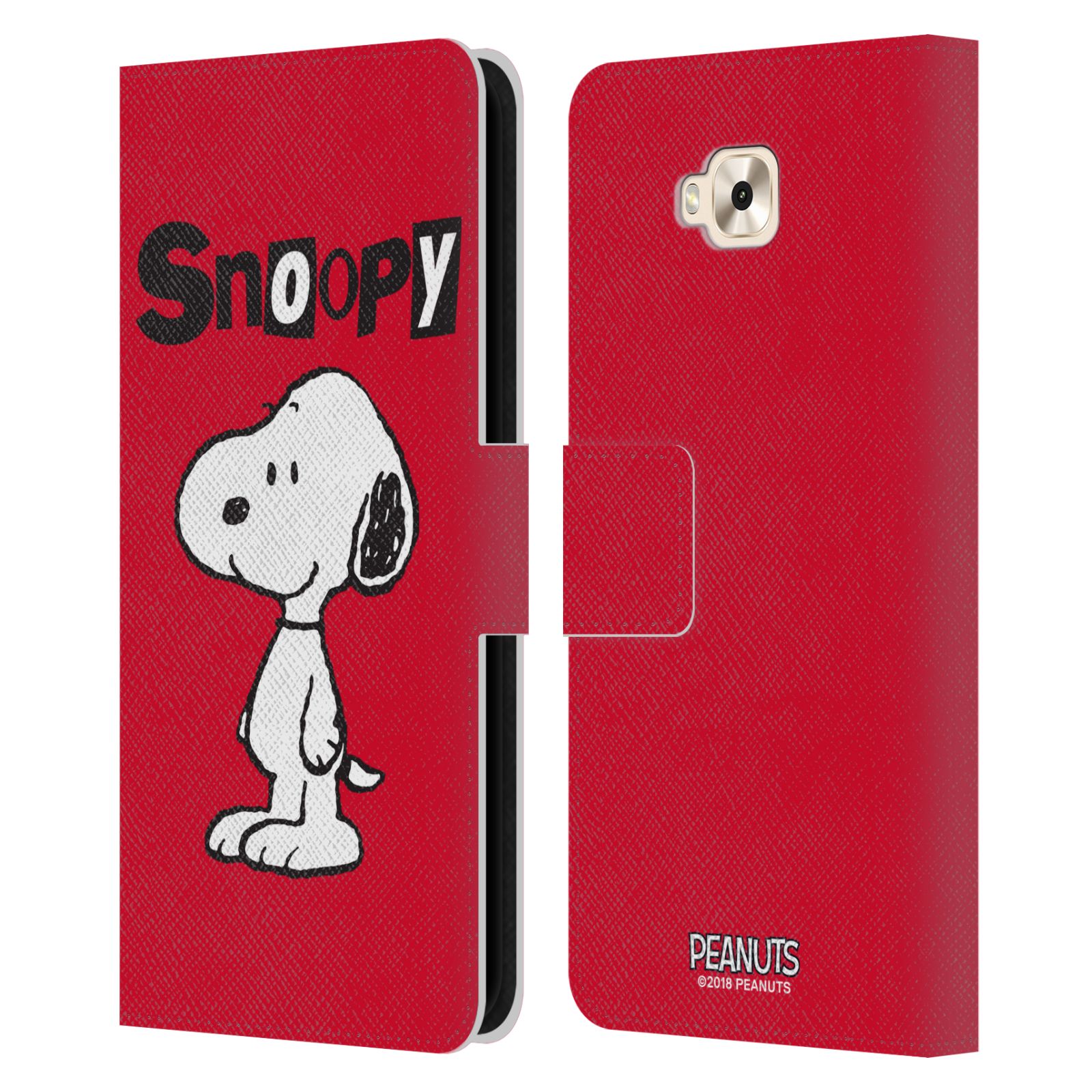 Pouzdro na mobil Asus Zenfone 4 Selfie ZD553KL  - HEAD CASE - Peanuts - Snoopy červená