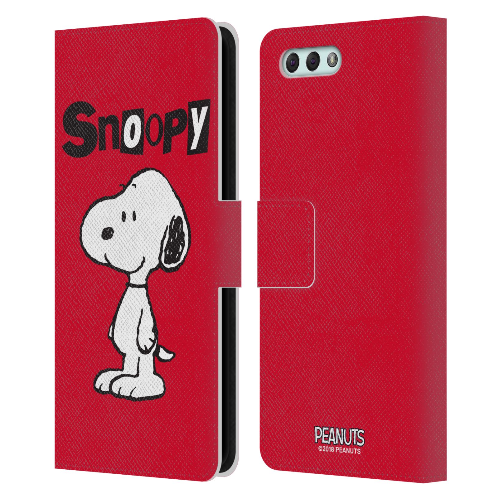 Pouzdro na mobil Asus Zenfone 4 ZE554KL  - HEAD CASE - Peanuts - Snoopy červená