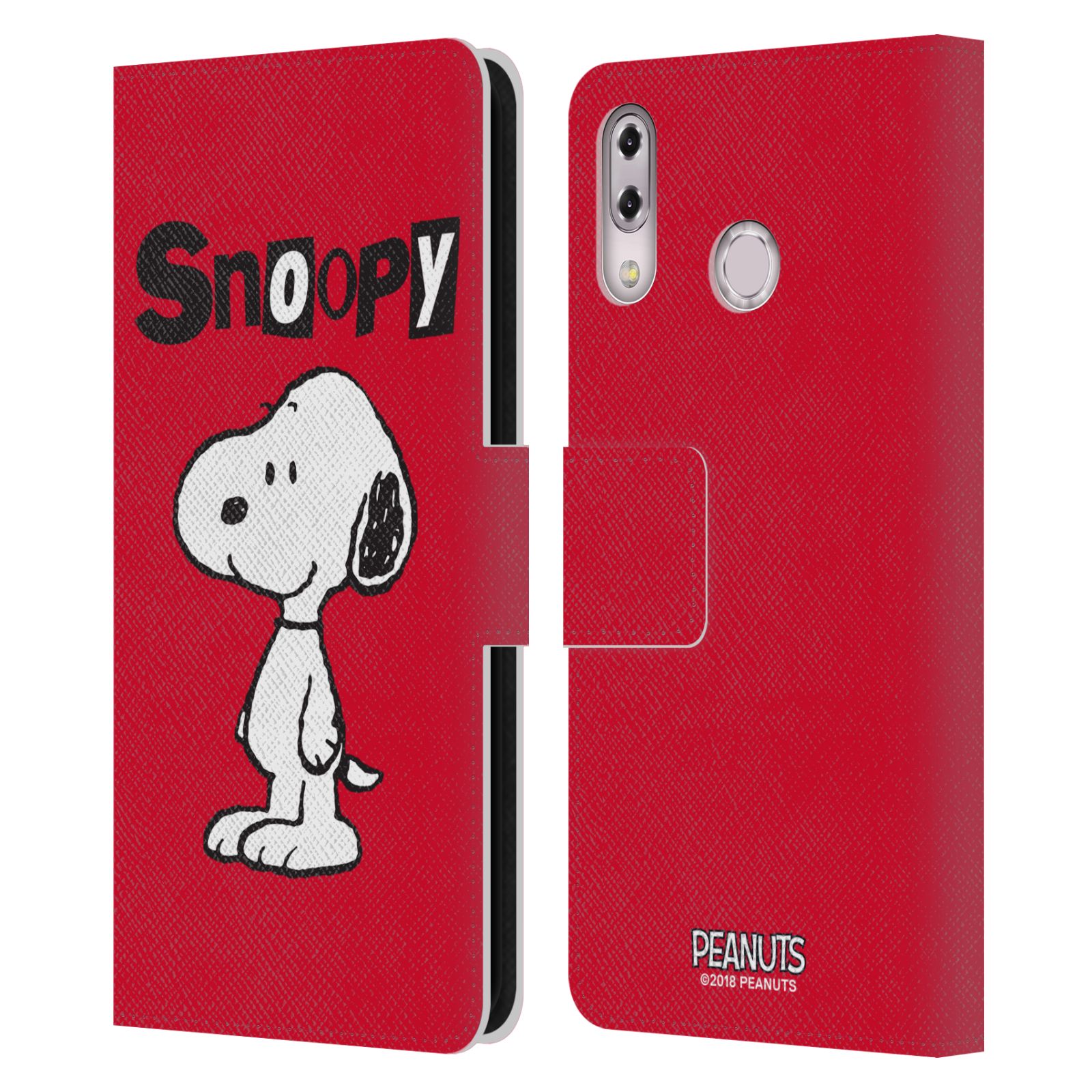 Pouzdro na mobil Asus Zenfone 5z ZS620KL, 5 ZE620KL  - HEAD CASE - Peanuts - Snoopy červená