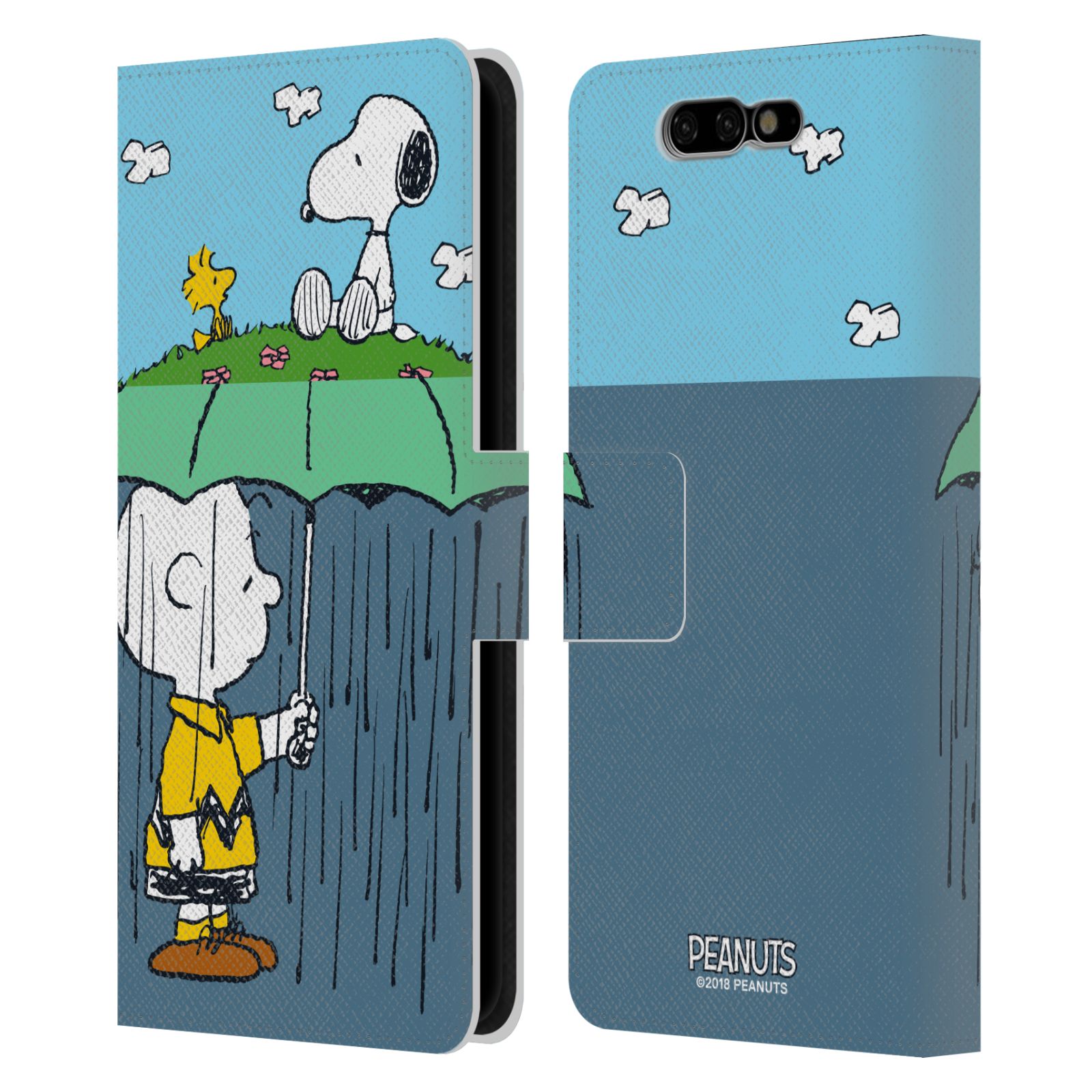 Pouzdro na mobil Xiaomi Black Shark - Head Case - Peanuts - Snoopy, Charlie a ptáček Woodstock
