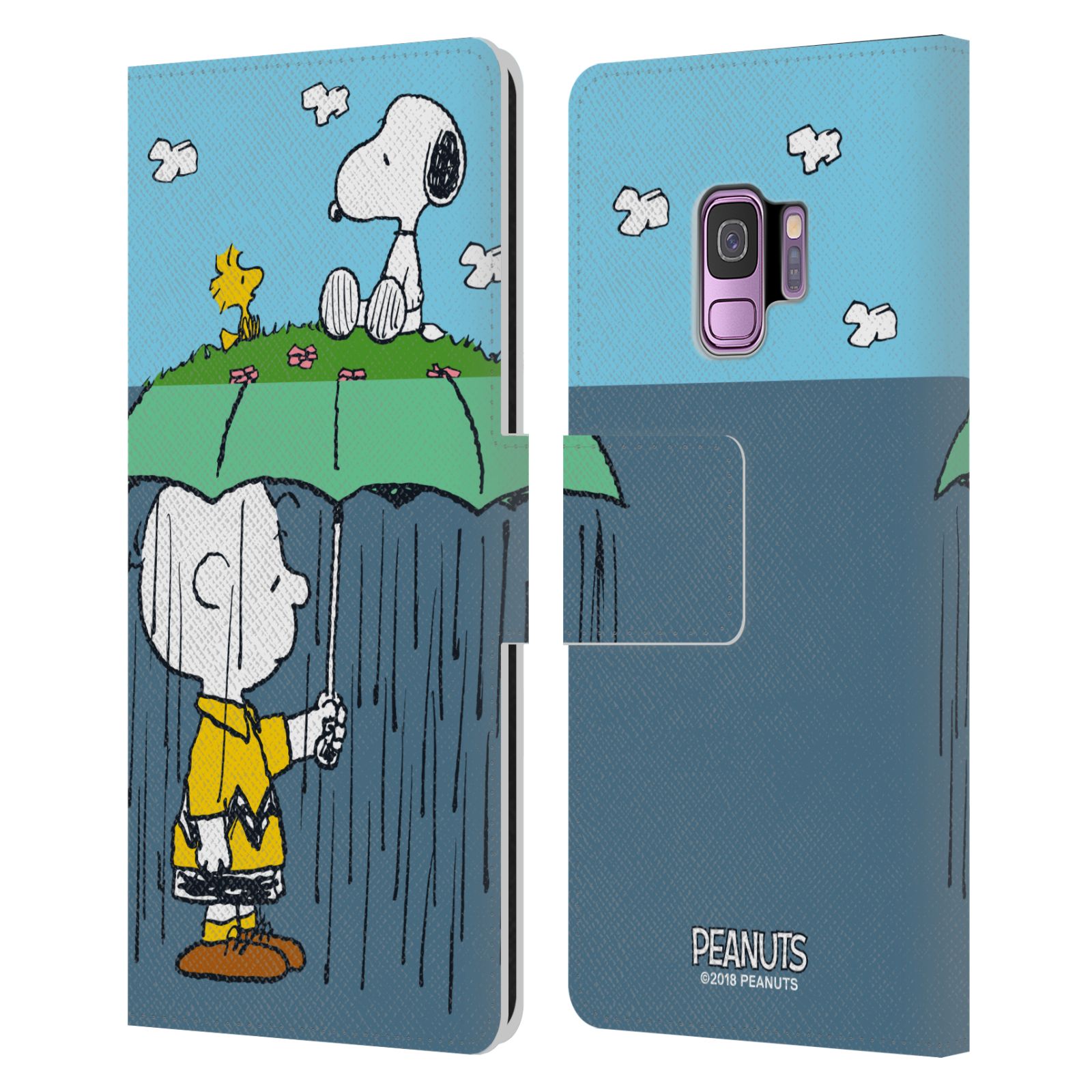 Pouzdro na mobil Samsung Galaxy S9 - Head Case - Peanuts - Snoopy, Charlie a ptáček Woodstock