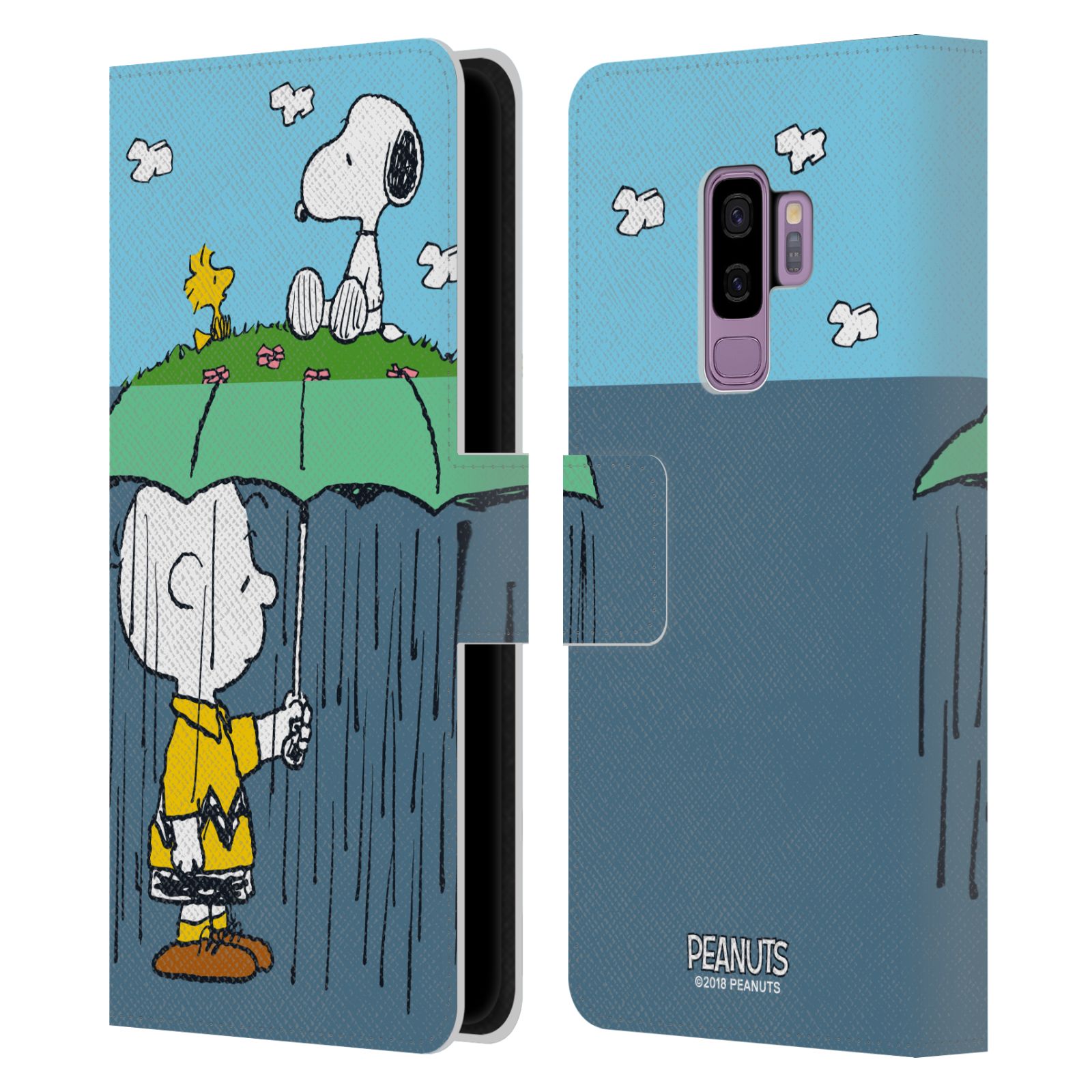 Pouzdro na mobil Samsung Galaxy S9 Plus - Head Case - Peanuts - Snoopy, Charlie a ptáček Woodstock