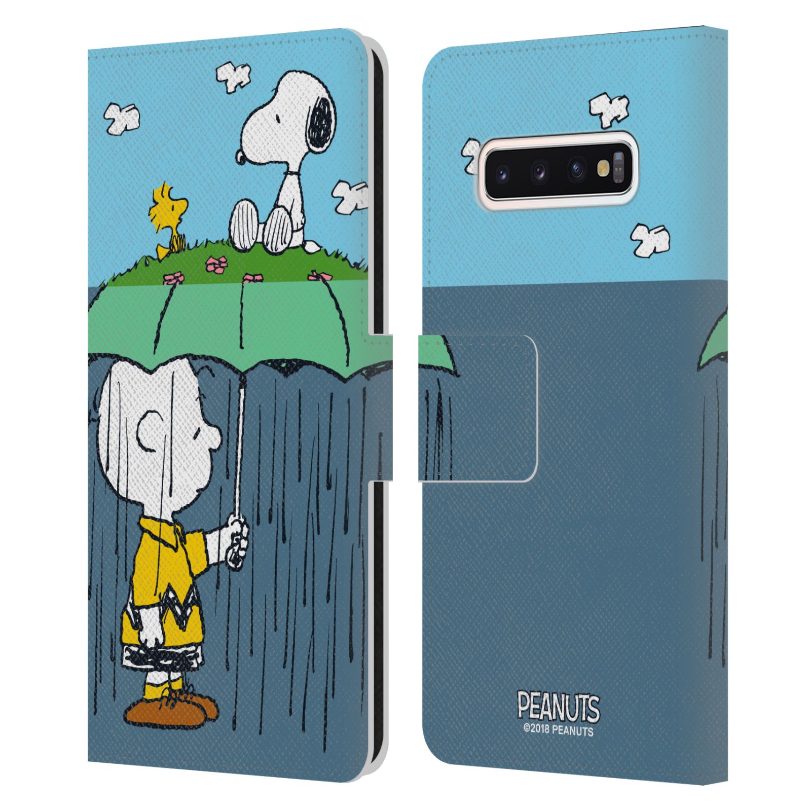Pouzdro na mobil Samsung Galaxy S10 - Head Case - Peanuts - Snoopy, Charlie a ptáček Woodstock