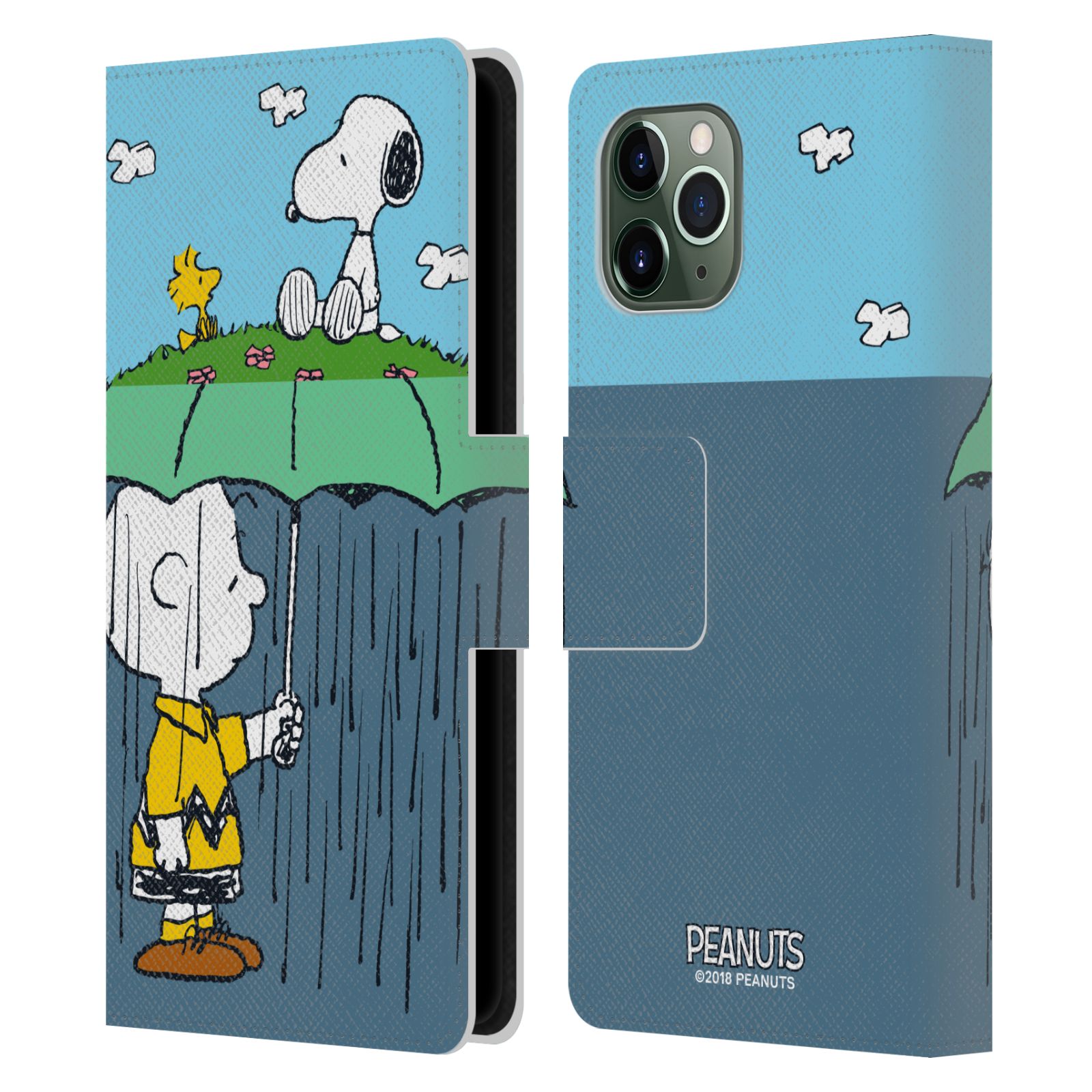 Pouzdro na mobil Apple Iphone 11 PRO - Head Case - Peanuts - Snoopy, Charlie a ptáček Woodstock