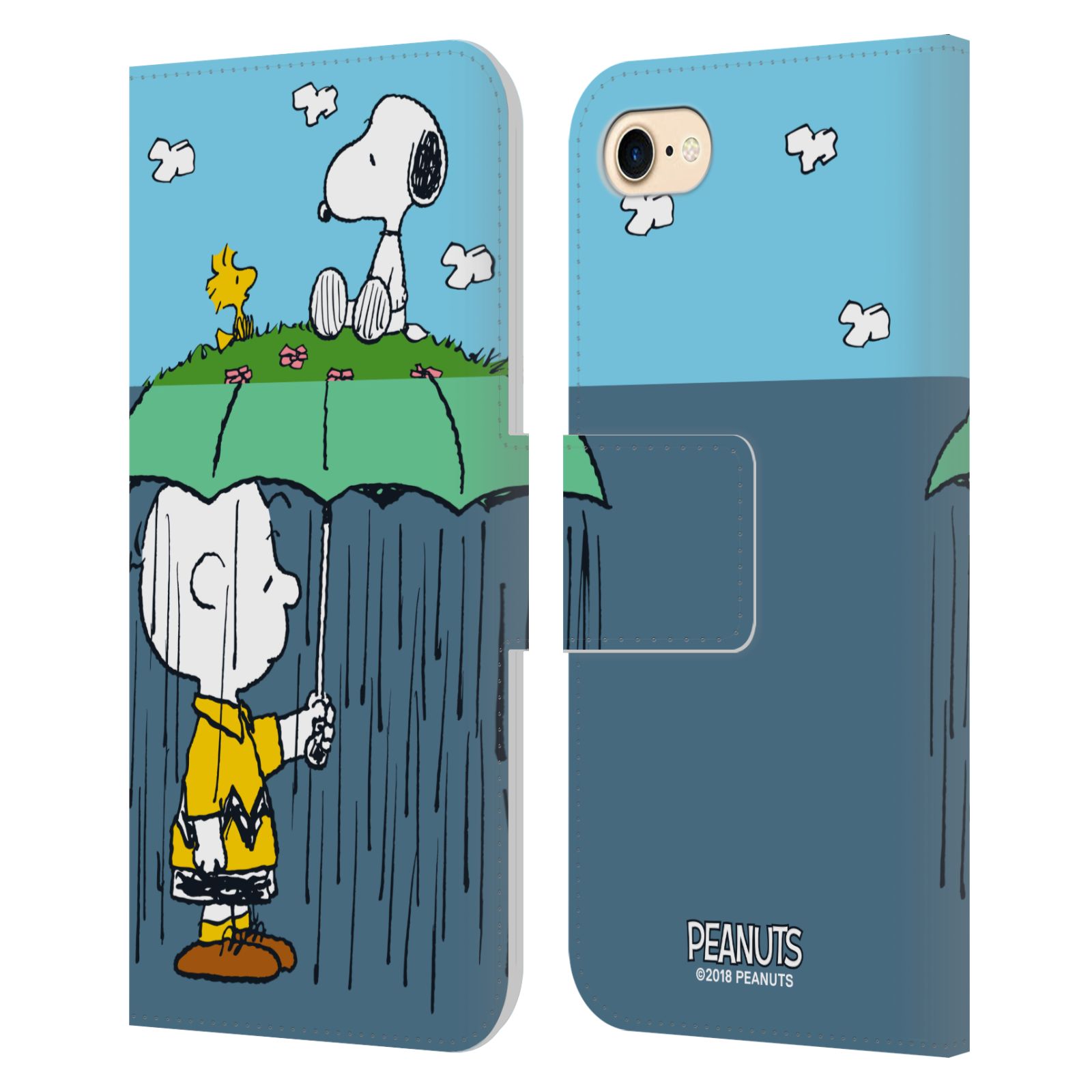 Pouzdro na mobil Apple Iphone 7 / 8 - Head Case - Peanuts - Snoopy, Charlie a ptáček Woodstock