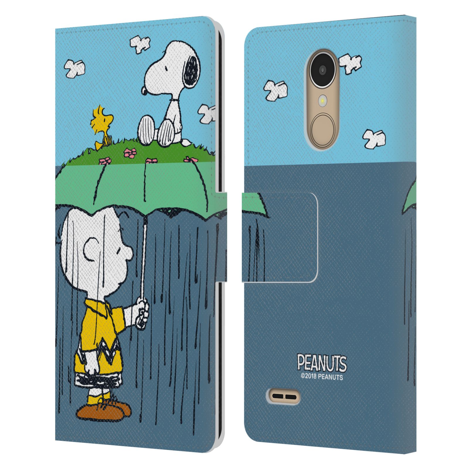 Pouzdro na mobil LG K10 (2017) - Head Case - Peanuts - Snoopy, Charlie a ptáček Woodstock