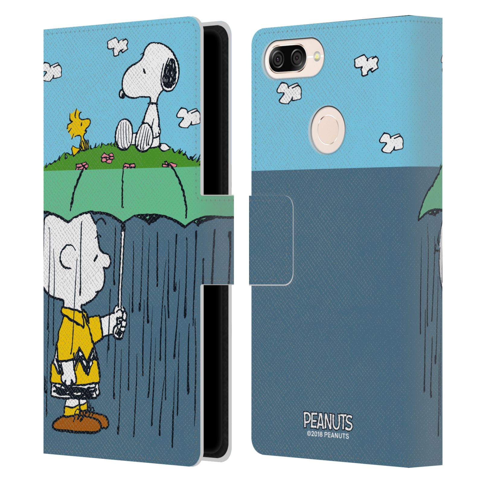 Pouzdro na mobil Asus Zenfone Max Plus (M1) ZB570TL - Head Case - Peanuts - Snoopy, Charlie a ptáček Woodstock