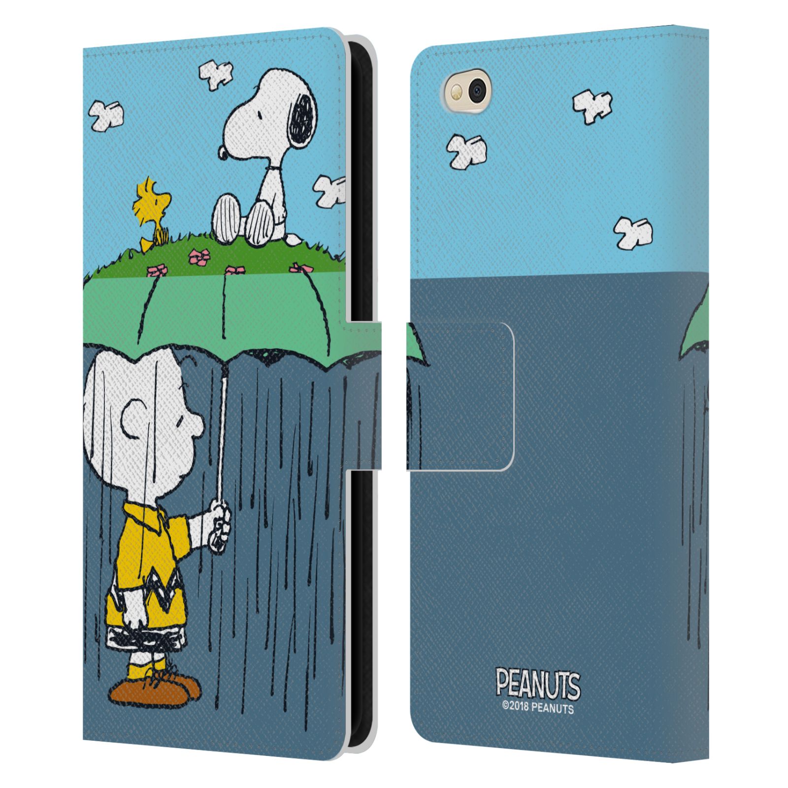 Pouzdro na mobil Xiaomi Mi 5c - Head Case - Peanuts - Snoopy, Charlie a ptáček Woodstock