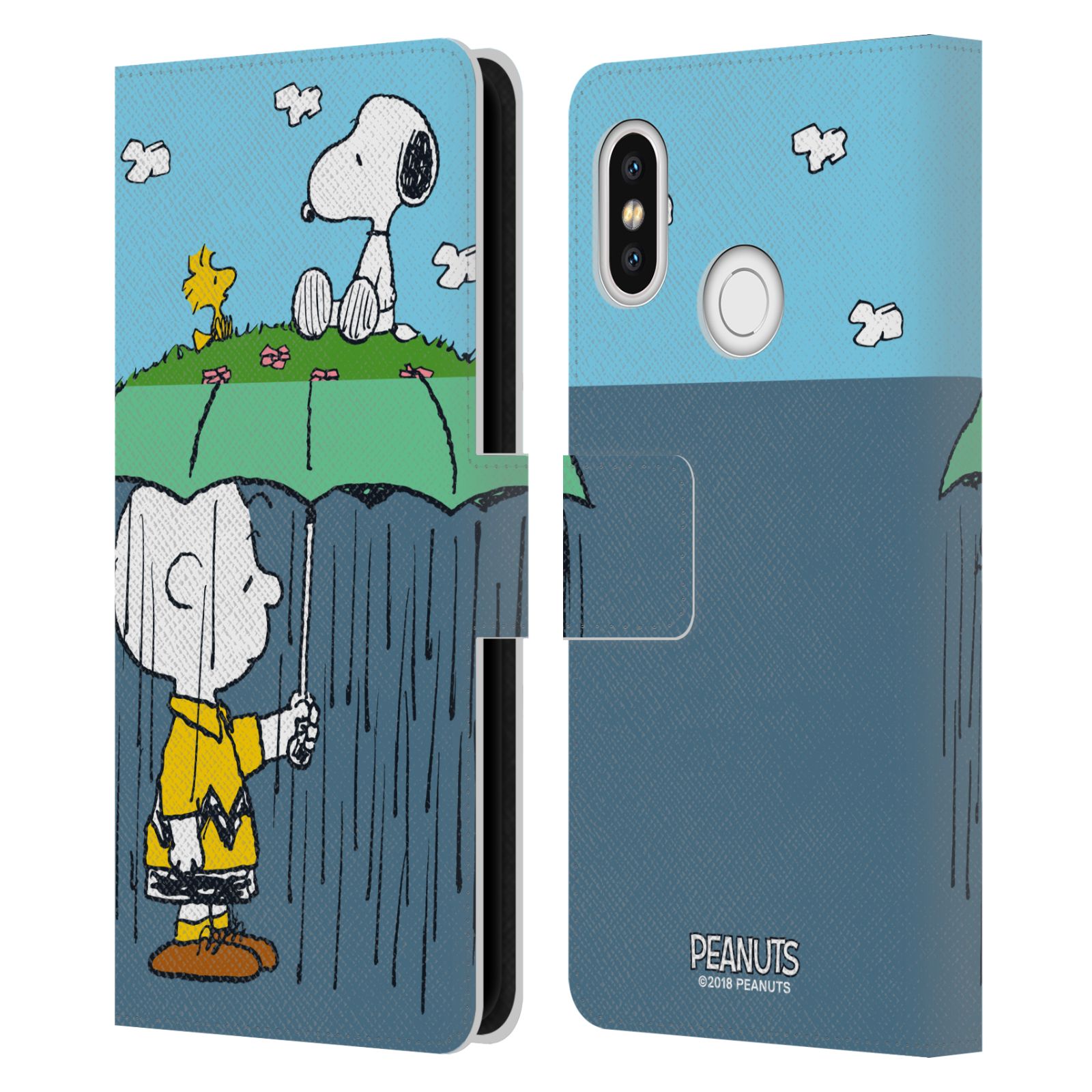 Pouzdro na mobil Xiaomi Mi 8 - Head Case - Peanuts - Snoopy, Charlie a ptáček Woodstock