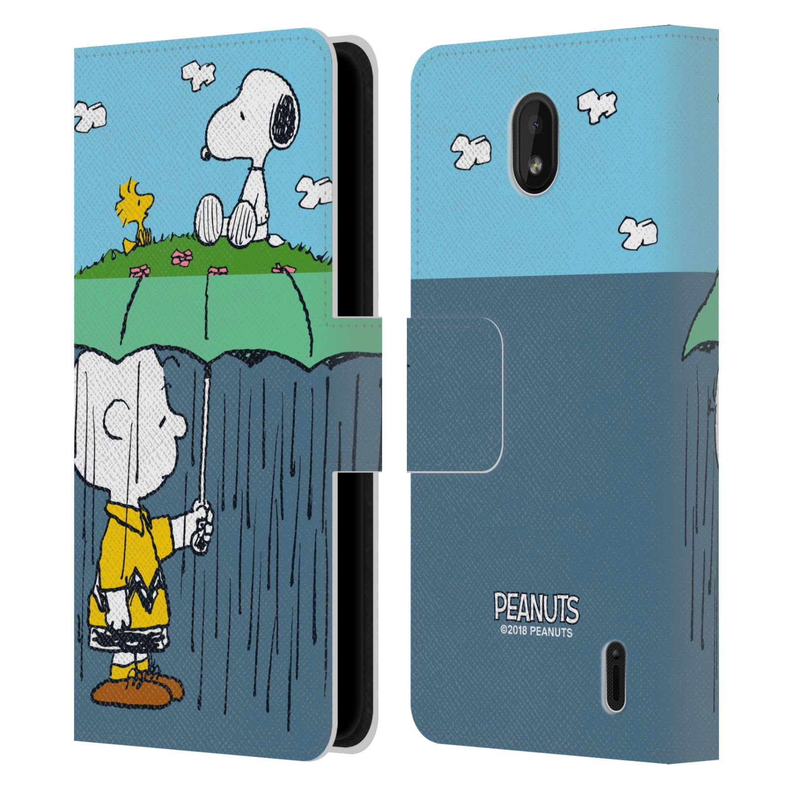 Pouzdro na mobil Nokia 1 PLUS - Head Case - Peanuts - Snoopy, Charlie a ptáček Woodstock
