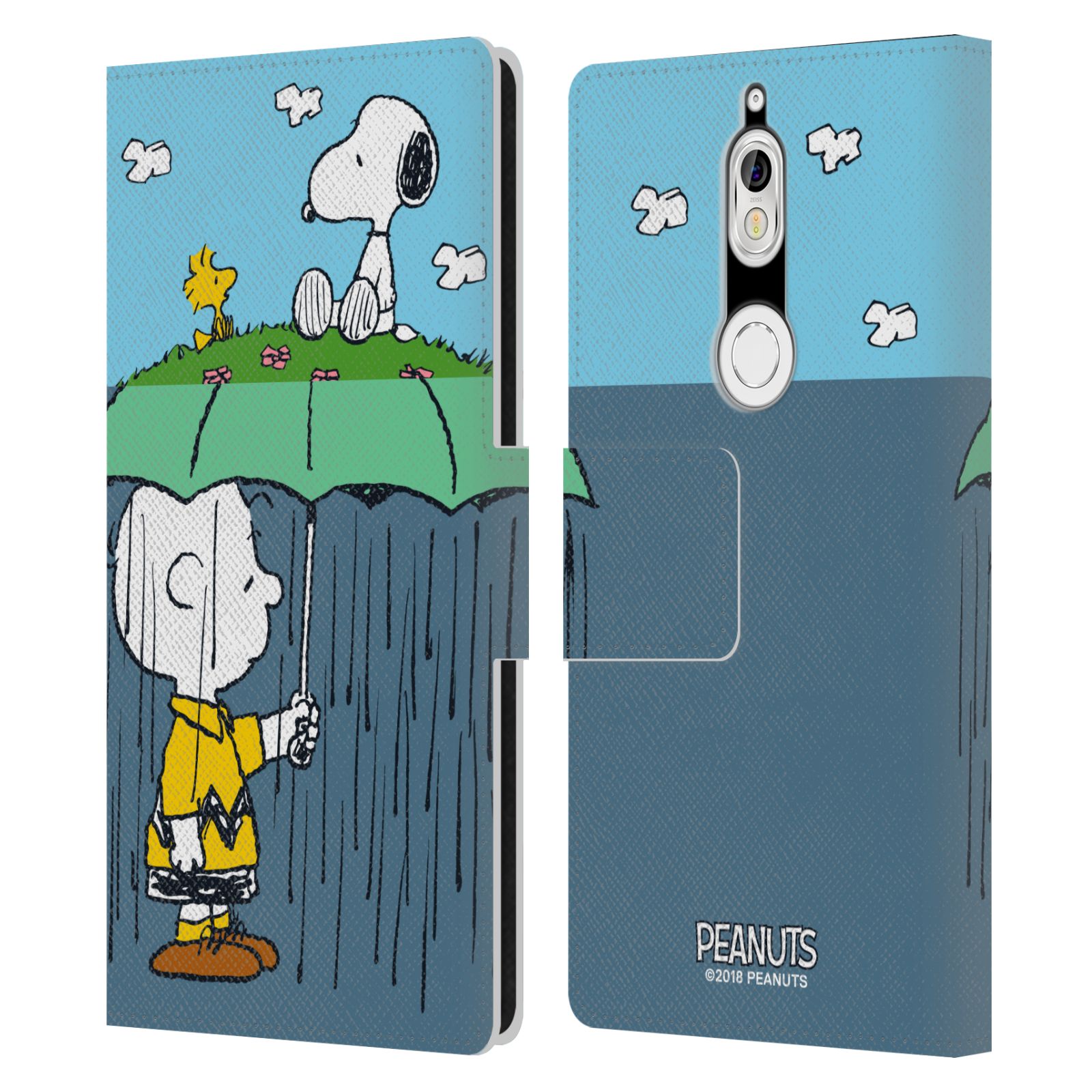 Pouzdro na mobil Nokia 7 - Head Case - Peanuts - Snoopy, Charlie a ptáček Woodstock