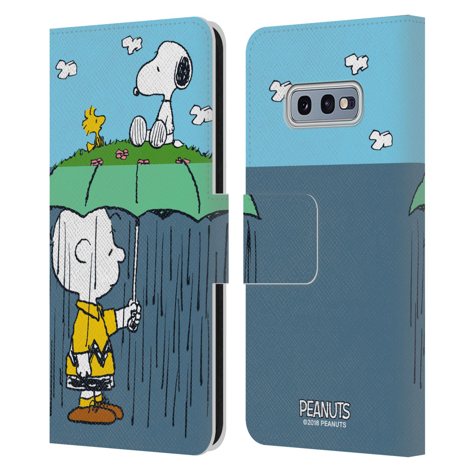 Pouzdro na mobil Samsung Galaxy S10e - Head Case - Peanuts - Snoopy, Charlie a ptáček Woodstock