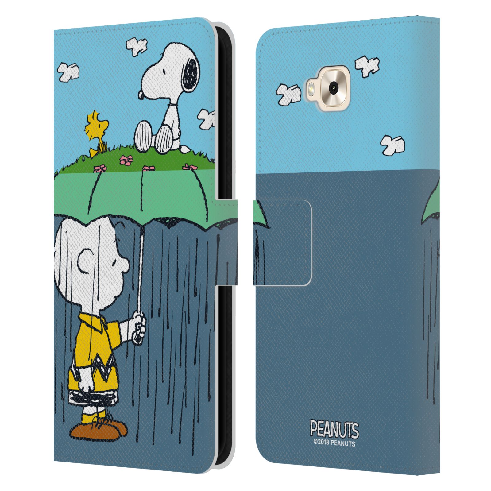 Pouzdro na mobil Asus Zenfone 4 Selfie ZD553KL - Head Case - Peanuts - Snoopy, Charlie a ptáček Woodstock