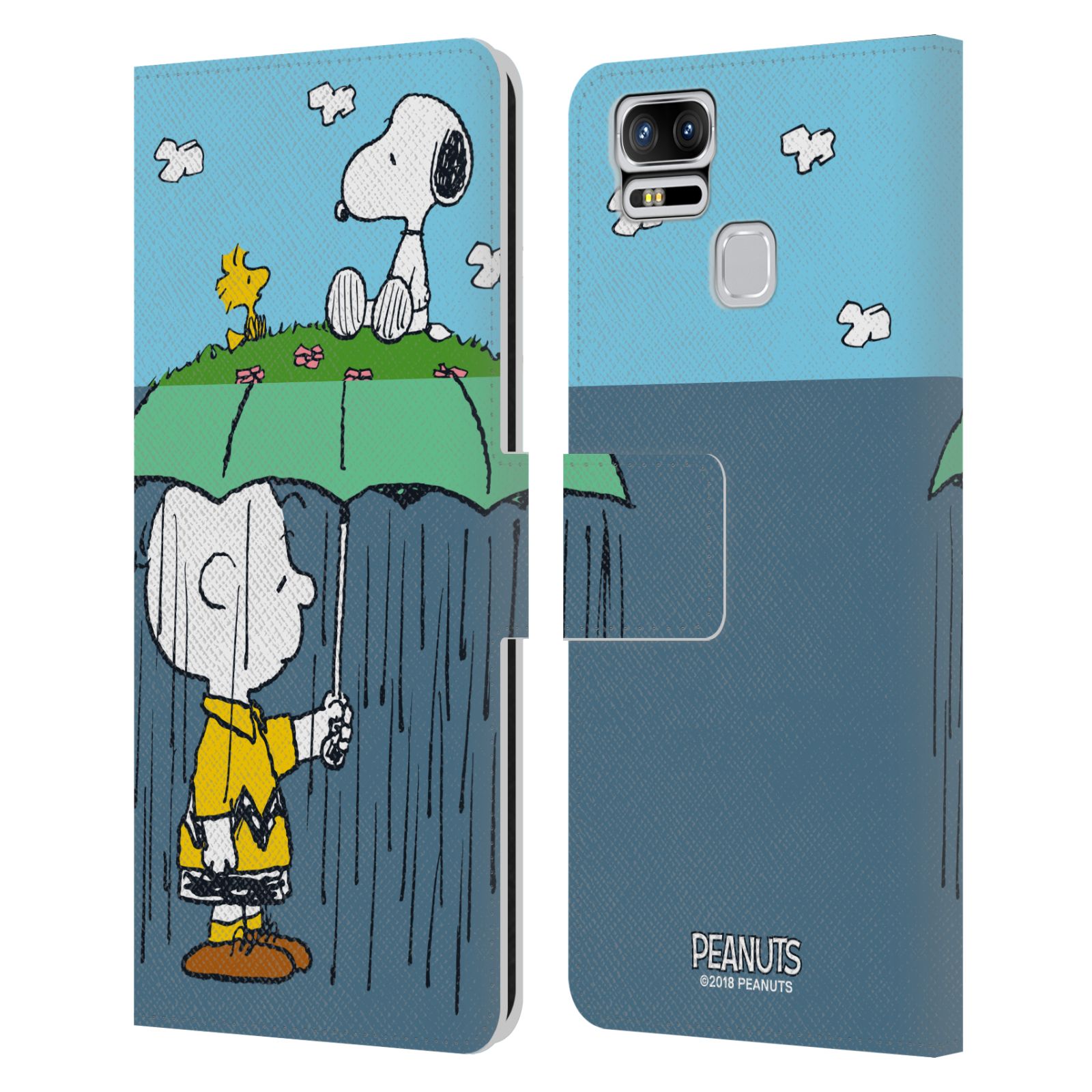 Pouzdro na mobil Asus Zenfone 3 Zoom ZE553KL - Head Case - Peanuts - Snoopy, Charlie a ptáček Woodstock