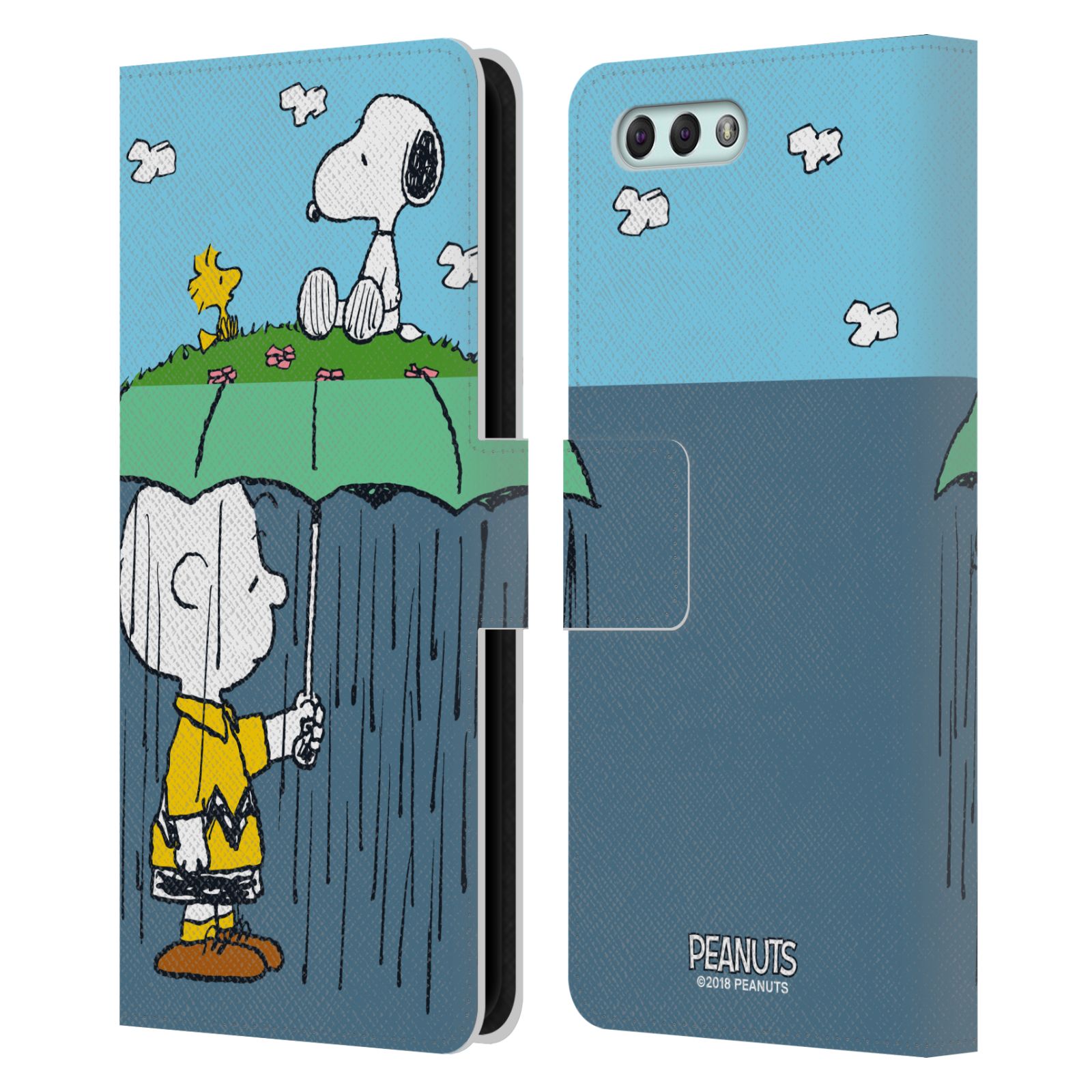 Pouzdro na mobil Asus Zenfone 4 ZE554KL - Head Case - Peanuts - Snoopy, Charlie a ptáček Woodstock