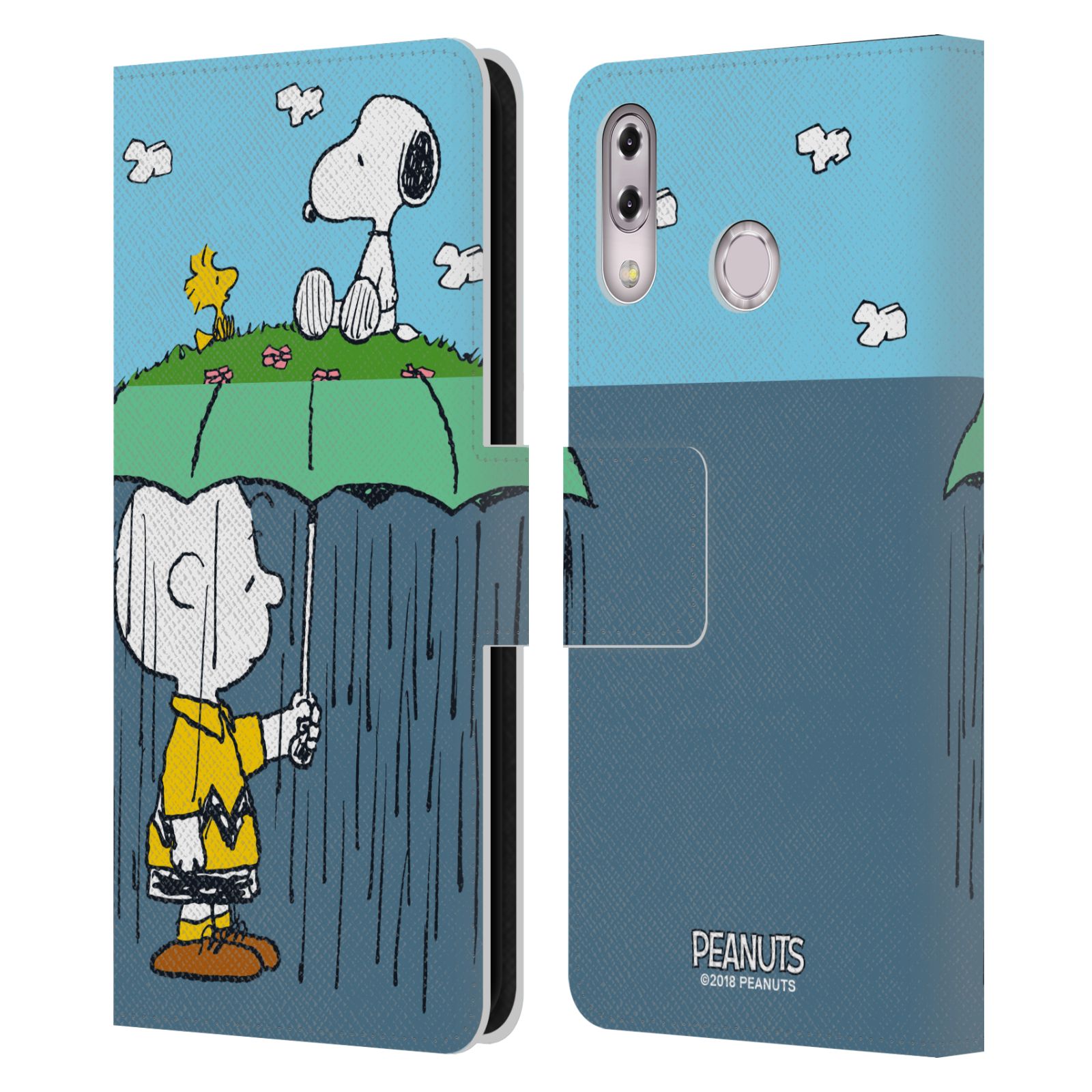 Pouzdro na mobil Asus Zenfone 5z ZS620KL / 5 ZE620KL - Head Case - Peanuts - Snoopy, Charlie a ptáček Woodstock
