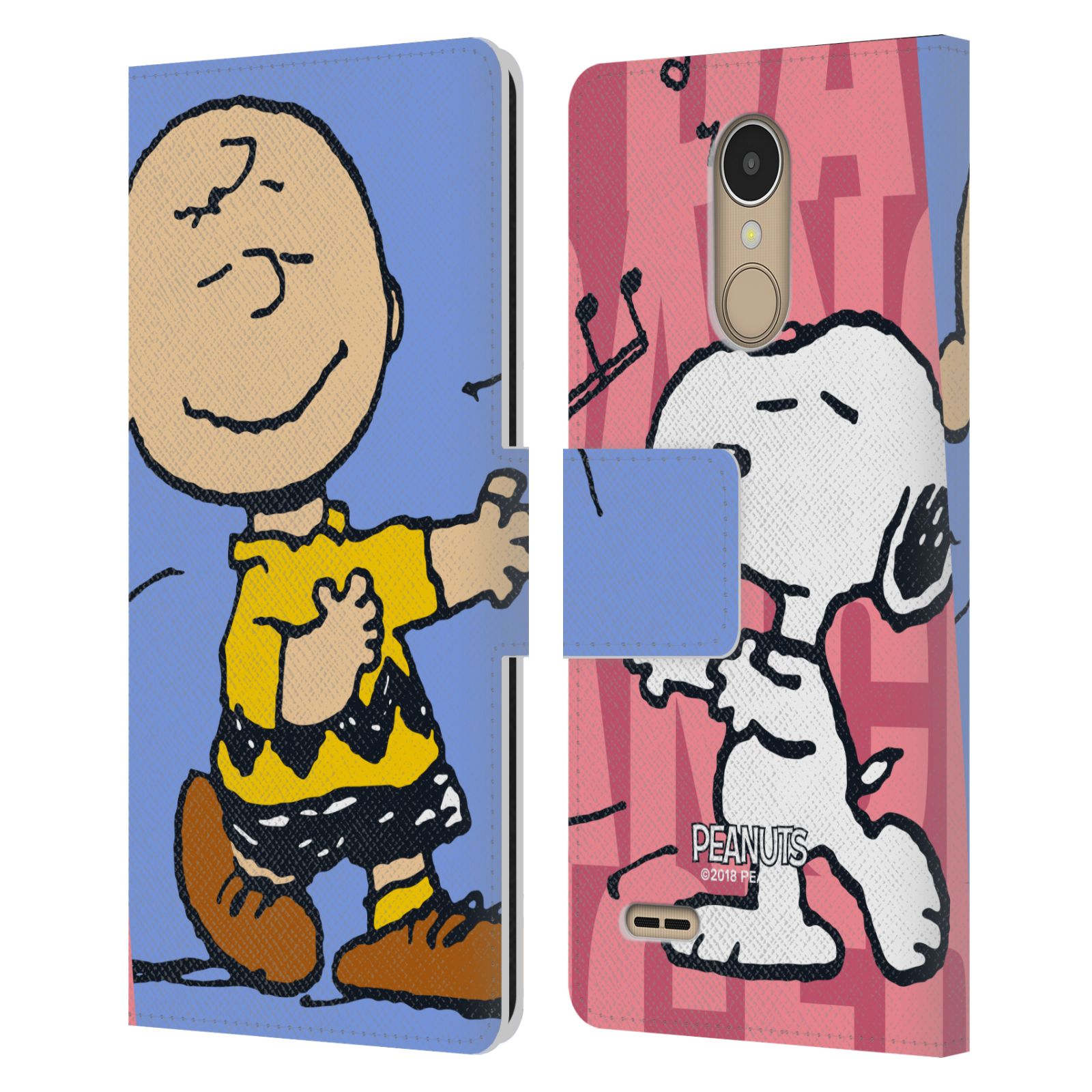 Pouzdro na mobil LG K10 (2017) - Head Case - Peanuts - Snoopy a Charlie