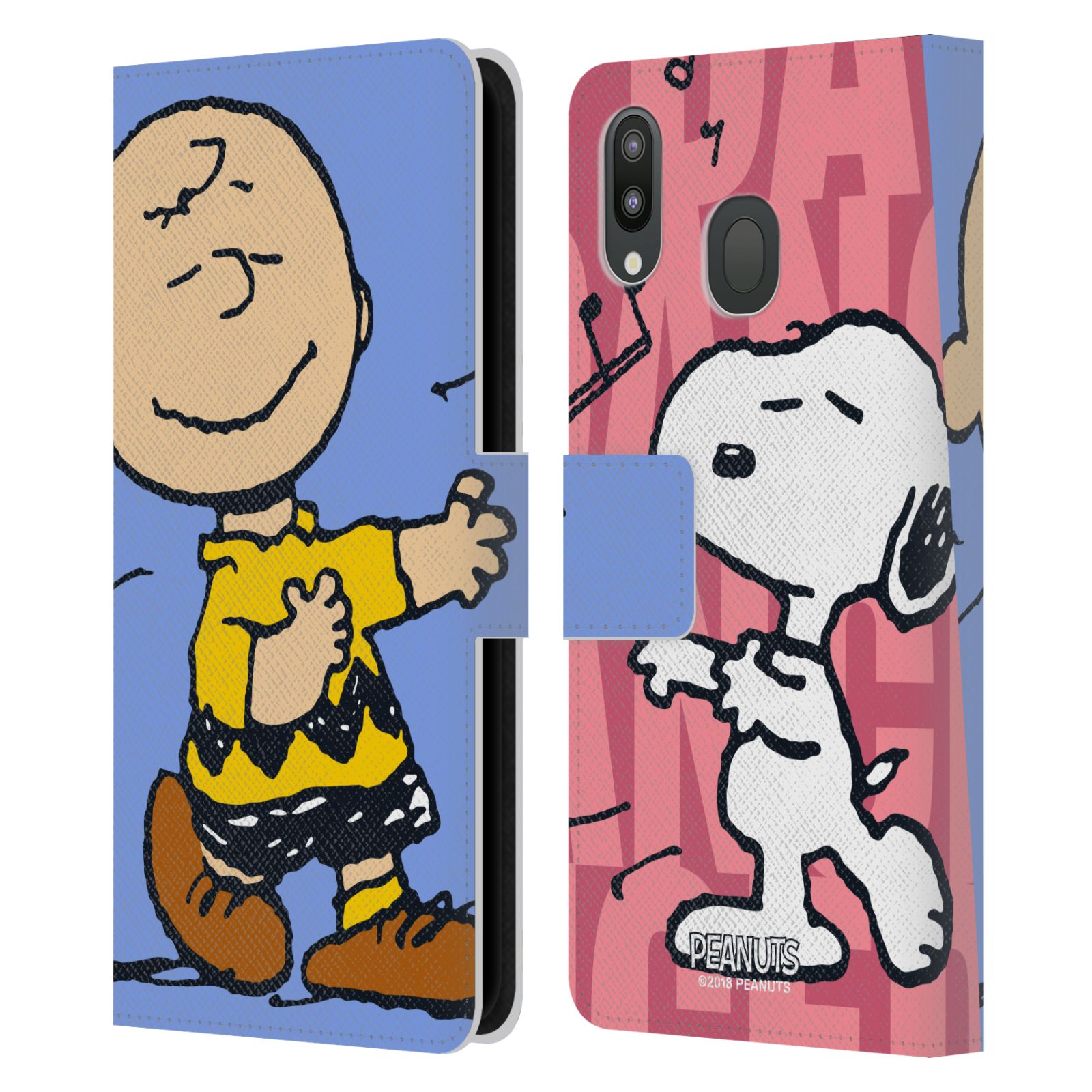 Pouzdro na mobil Samsung Galaxy M20 - Head Case - Peanuts - Snoopy a Charlie