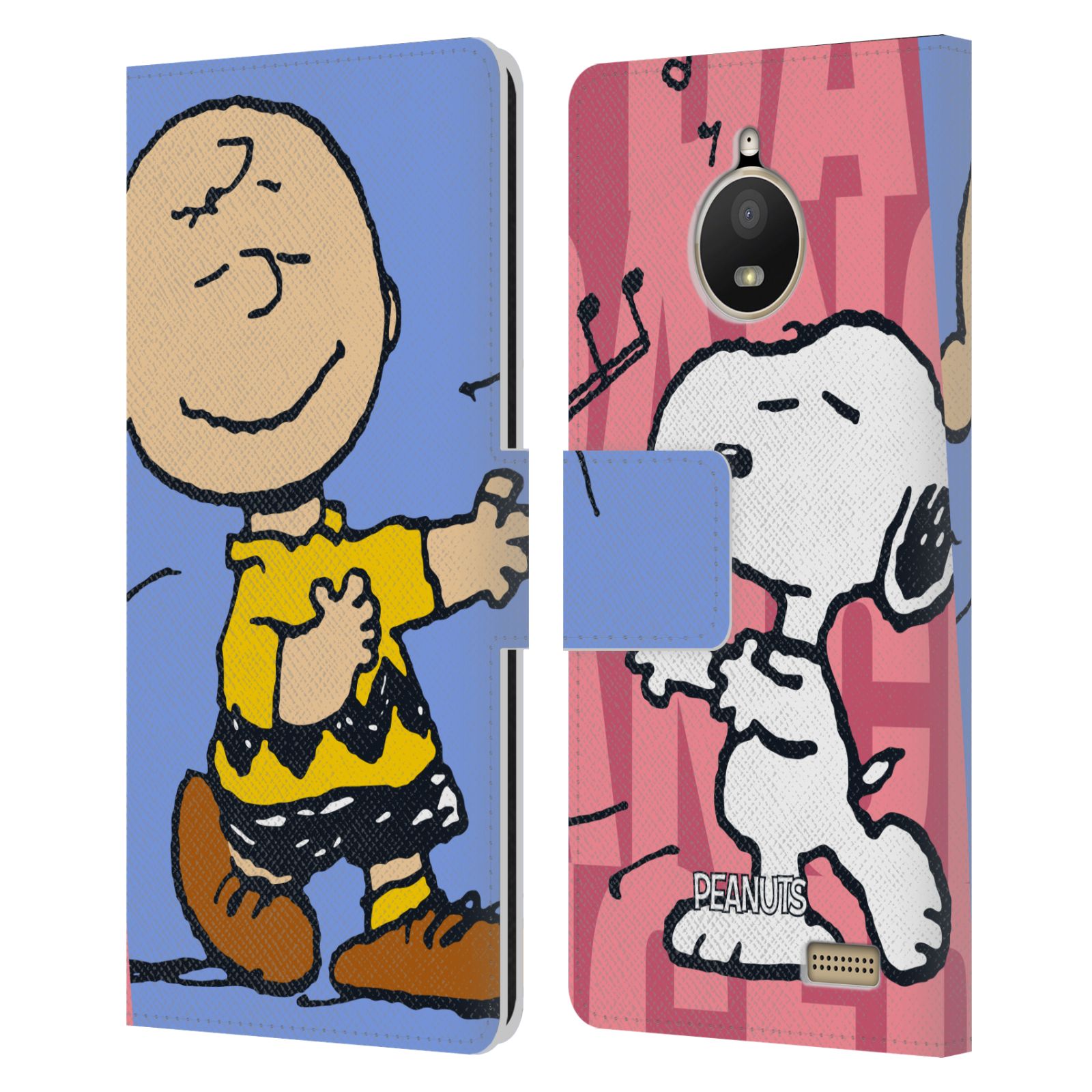 Pouzdro na mobil Lenovo Moto E4 - Head Case - Peanuts - Snoopy a Charlie