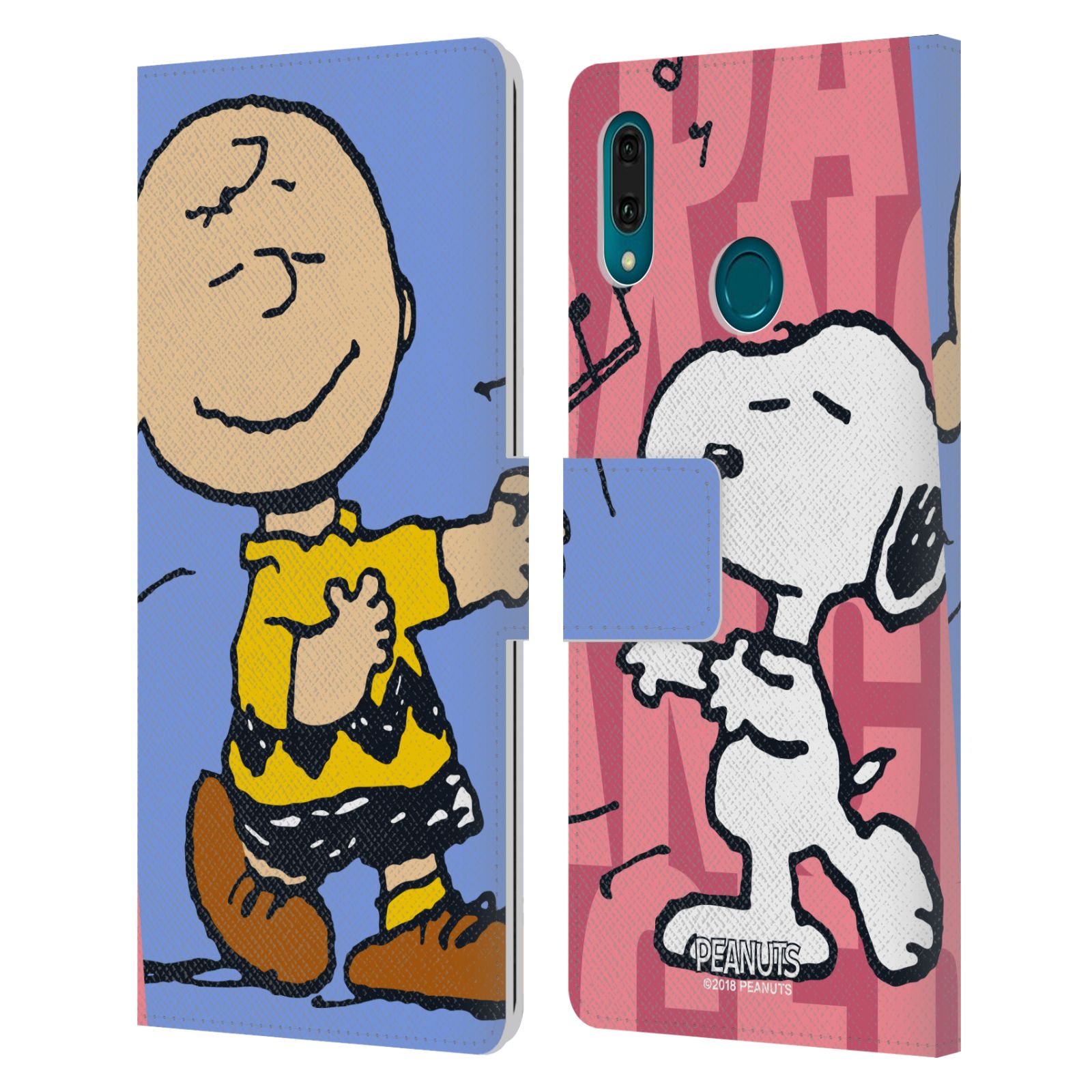 Pouzdro na mobil Huawei Y9 2019 - Head Case - Peanuts - Snoopy a Charlie