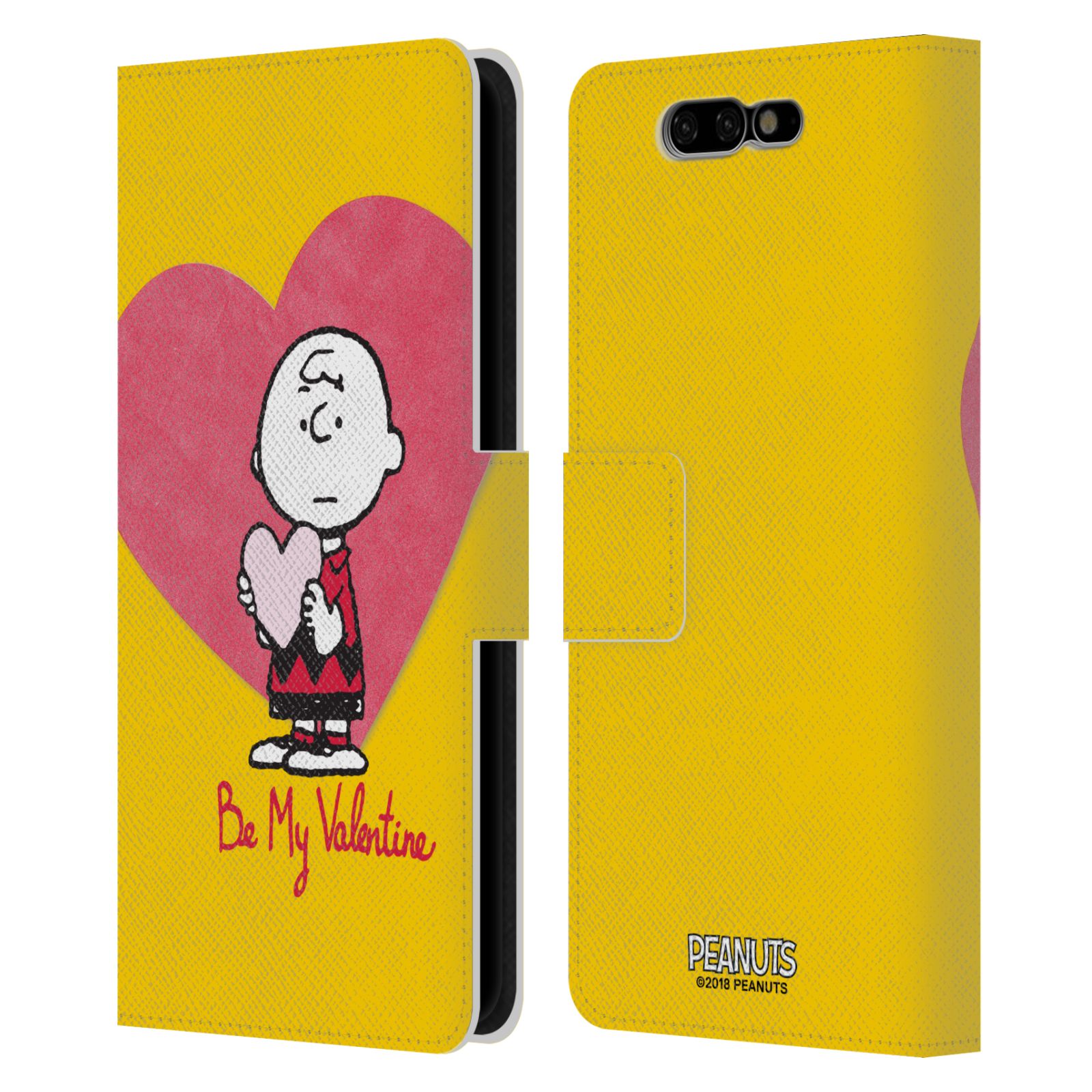 Pouzdro na mobil Xiaomi Black Shark - Head Case -Peanuts - Charlie Brown valentýnské srdíčko