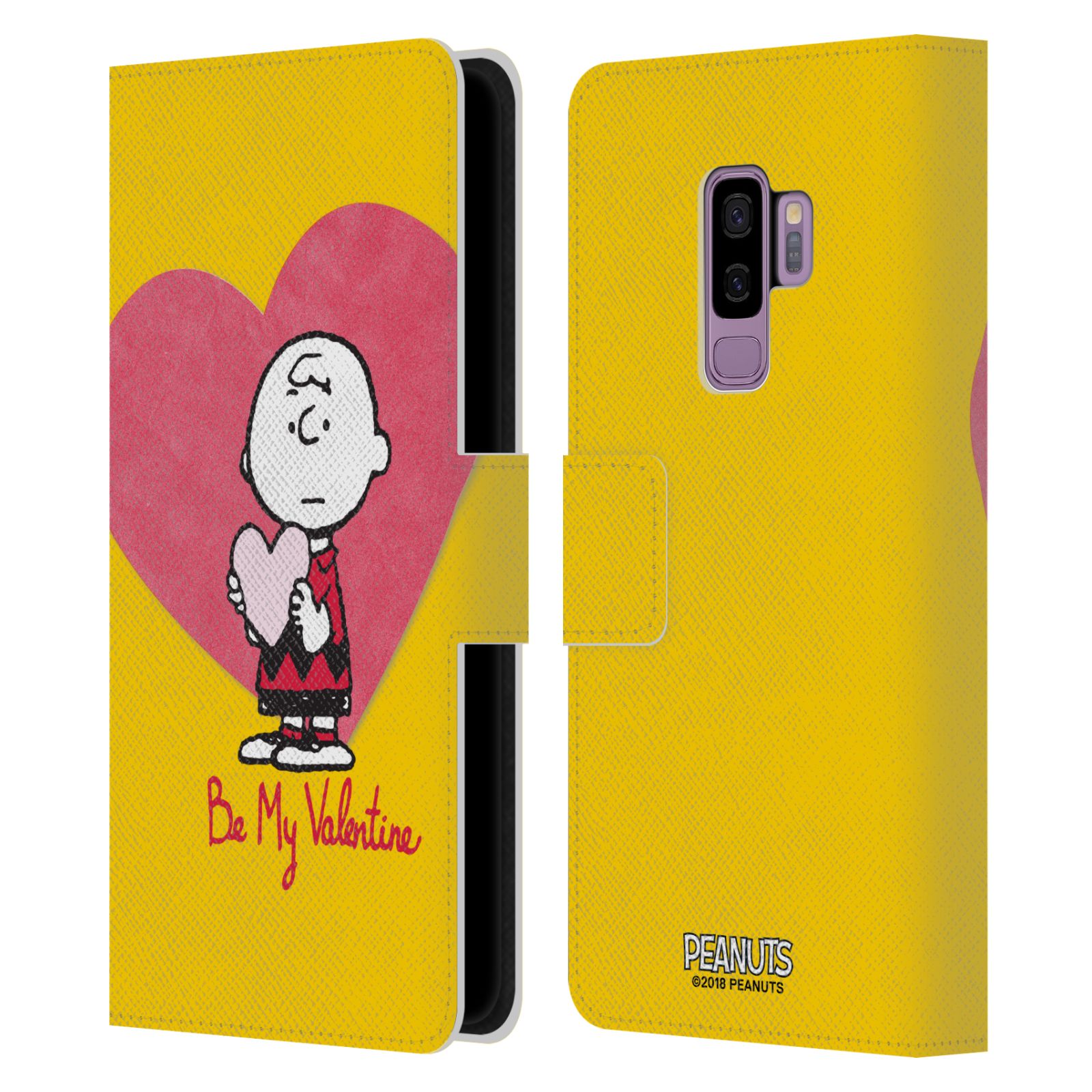 Pouzdro na mobil Samsung Galaxy S9 Plus - Head Case -Peanuts - Charlie Brown valentýnské srdíčko