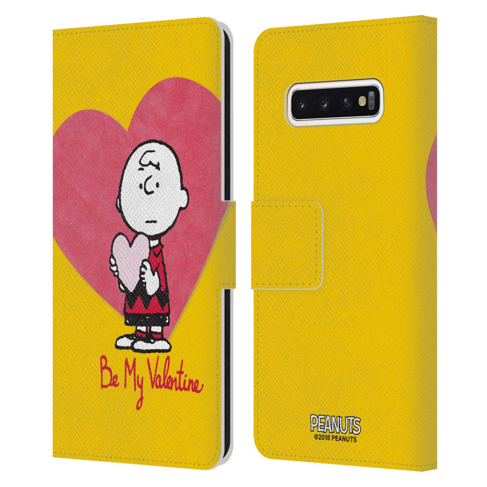Pouzdro na mobil Samsung Galaxy S10 - Head Case -Peanuts - Charlie Brown valentýnské srdíčko