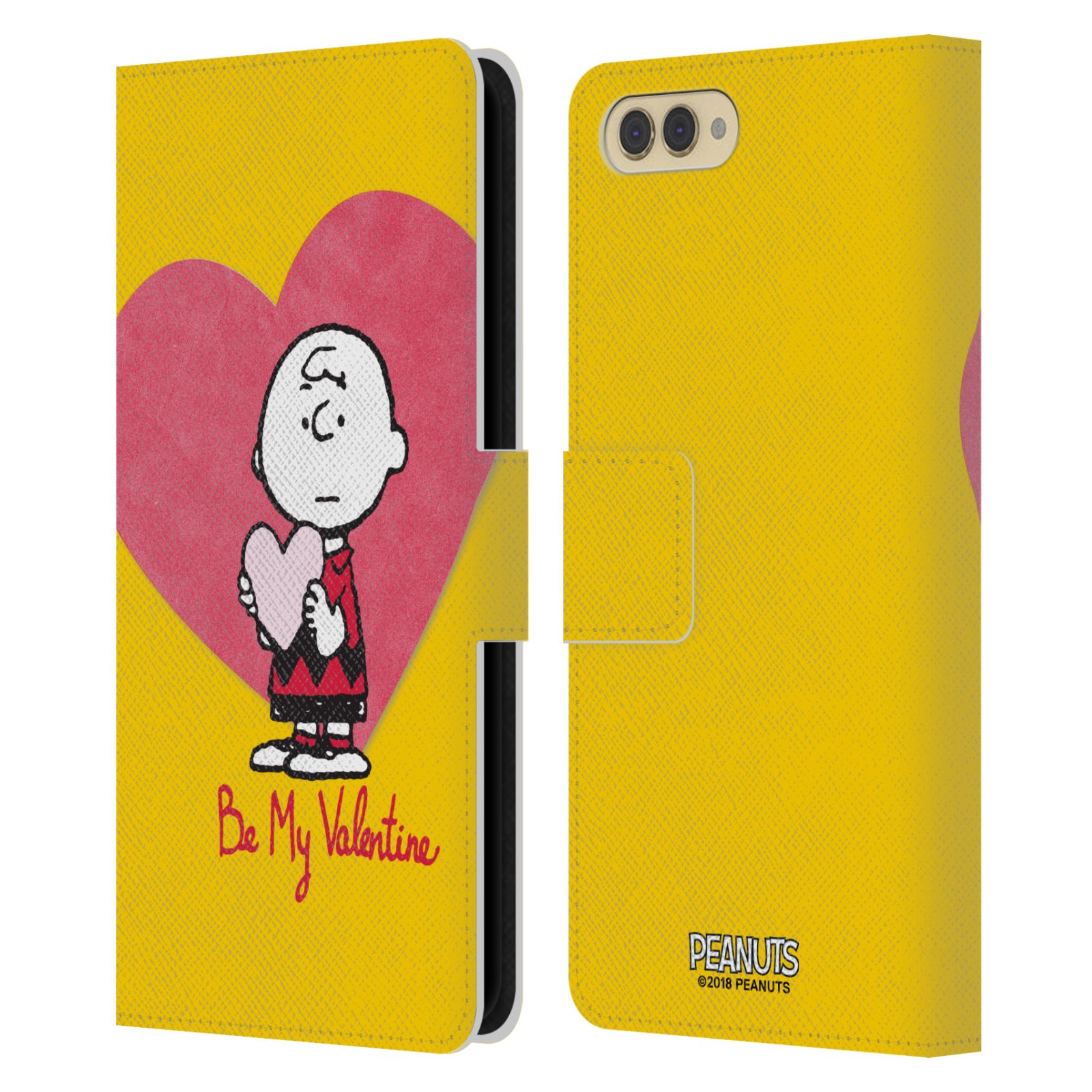 Pouzdro na mobil Honor  View 10 / V10 - Head Case -Peanuts - Charlie Brown valentýnské srdíčko
