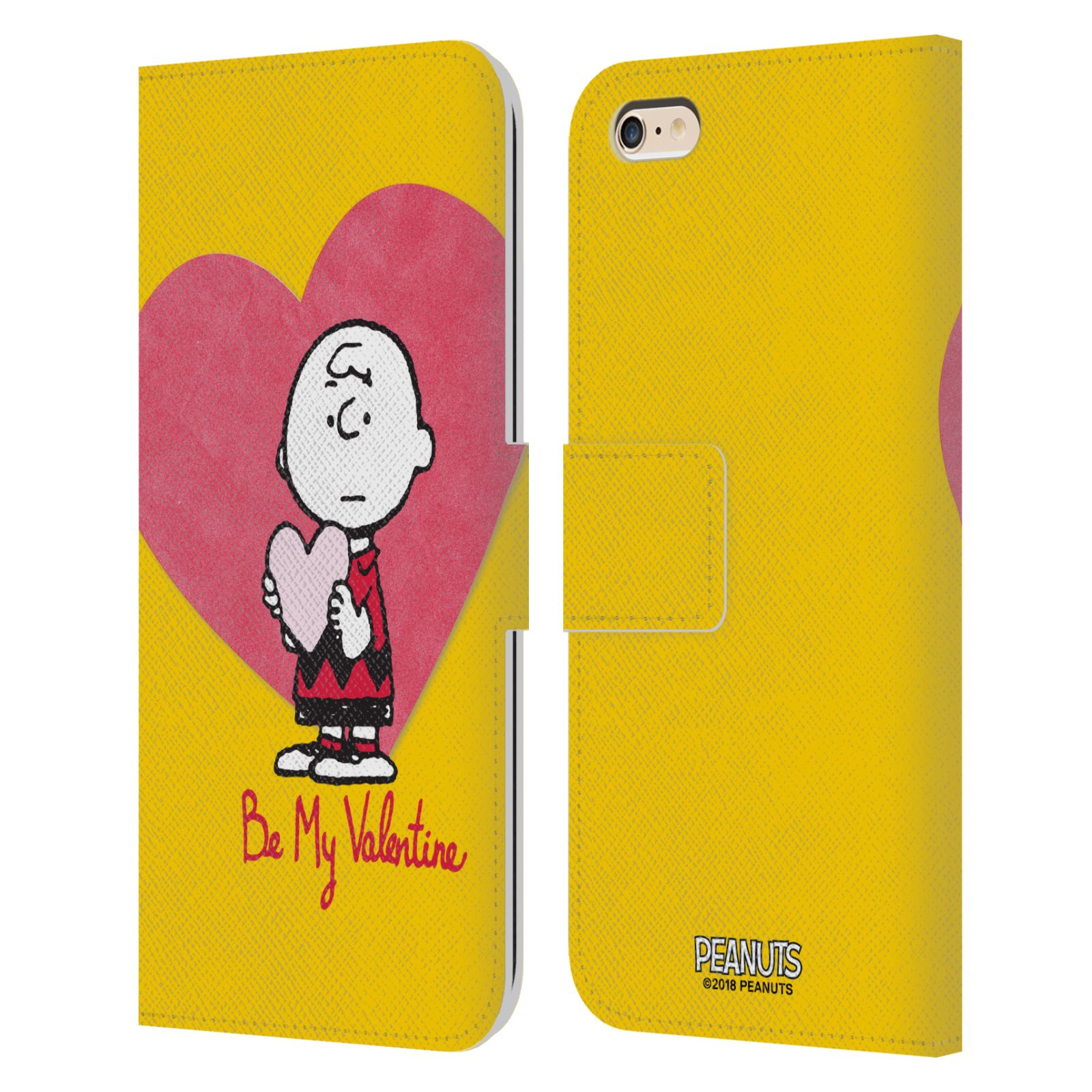 Pouzdro na mobil Apple Iphone 6 PLUS / 6S PLUS - Head Case -Peanuts - Charlie Brown valentýnské srdíčko