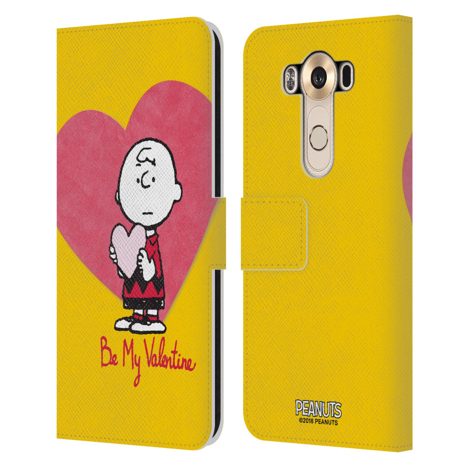 Pouzdro na mobil LG V10 - Head Case -Peanuts - Charlie Brown valentýnské srdíčko