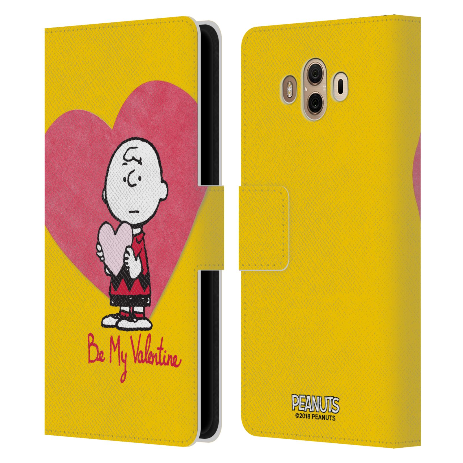 Pouzdro na mobil Huawei Mate 10 - Head Case -Peanuts - Charlie Brown valentýnské srdíčko