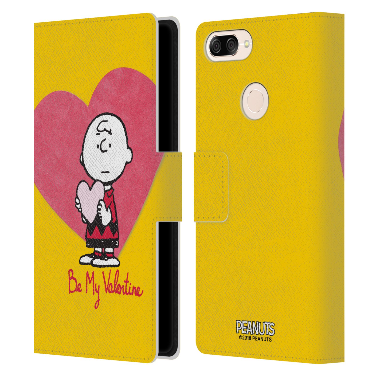 Pouzdro na mobil Asus Zenfone Max Plus (M1) ZB570TL - Head Case -Peanuts - Charlie Brown valentýnské srdíčko
