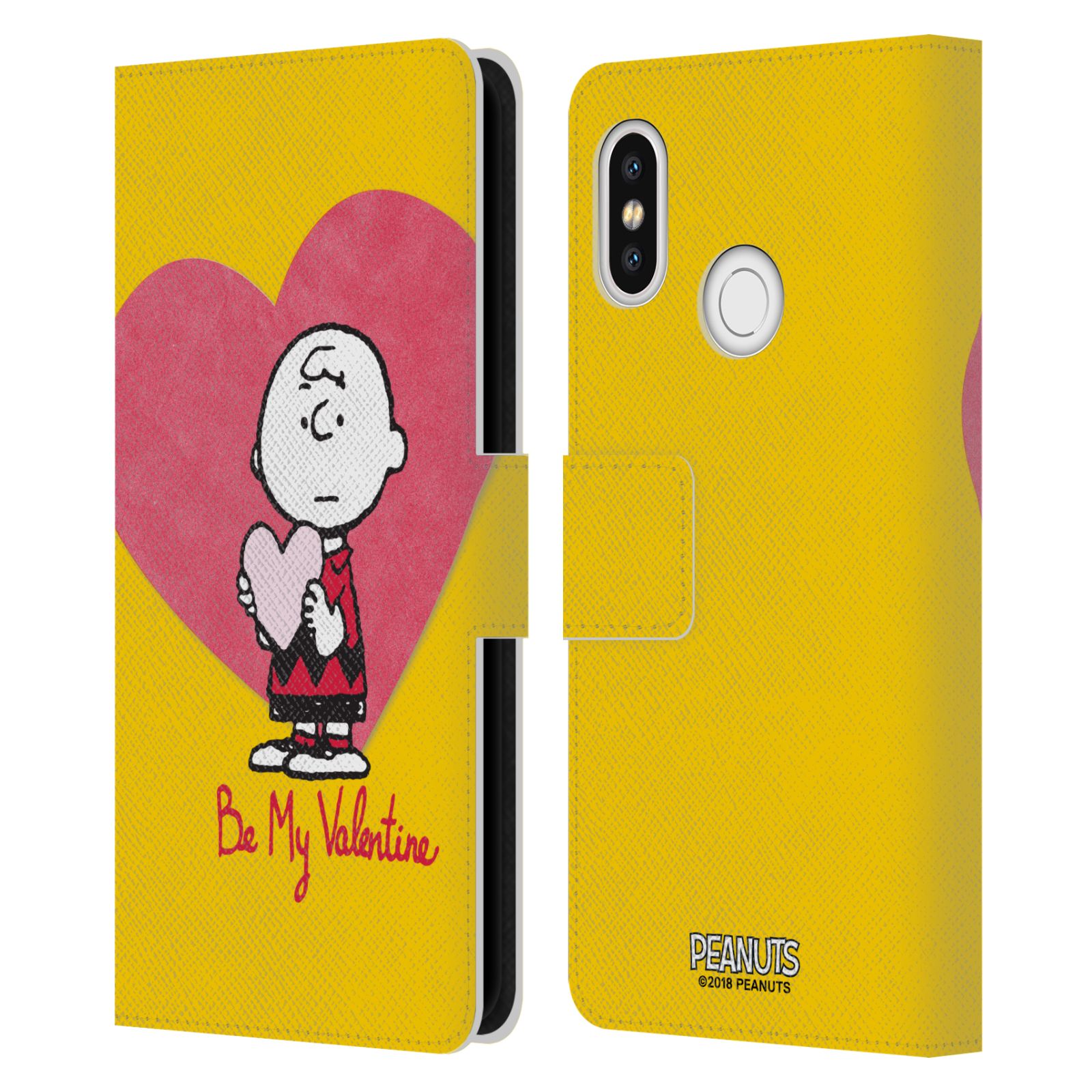 Pouzdro na mobil Xiaomi Mi 8 - Head Case -Peanuts - Charlie Brown valentýnské srdíčko